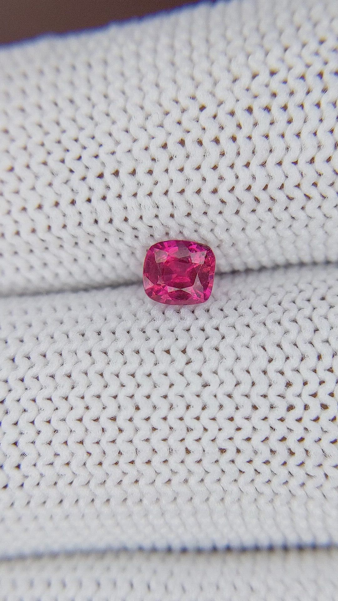 0.43 Ct. Pinkish Red Ruby from Mozambique Size Video