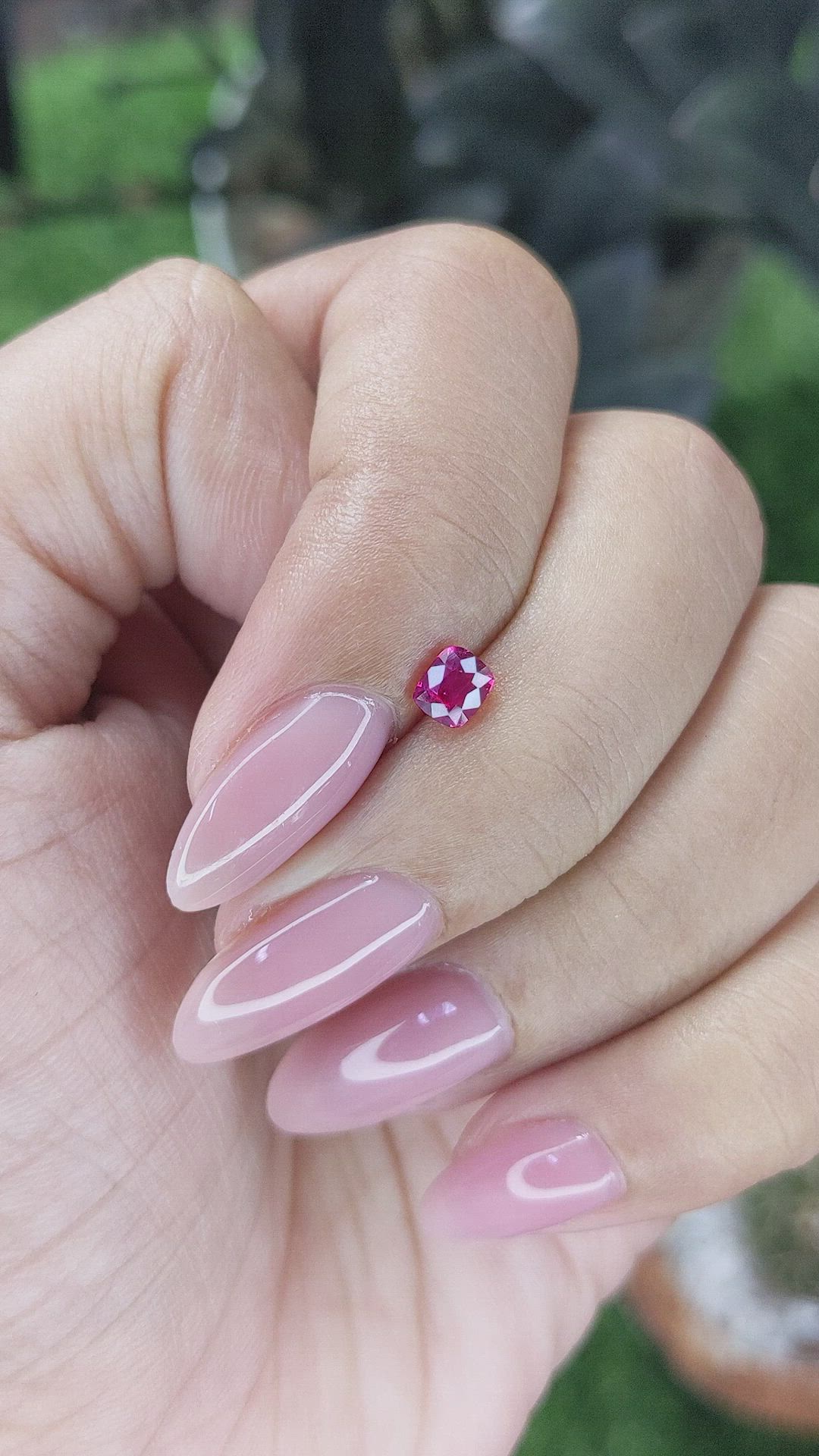 0.45 Ct. Pinkish Red Ruby from Mozambique Size Video