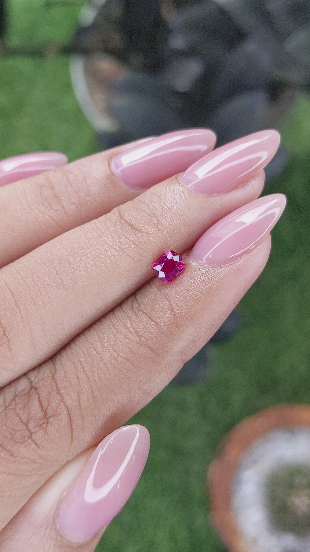 0.45 Ct. Pinkish Red Ruby from Mozambique Size Video