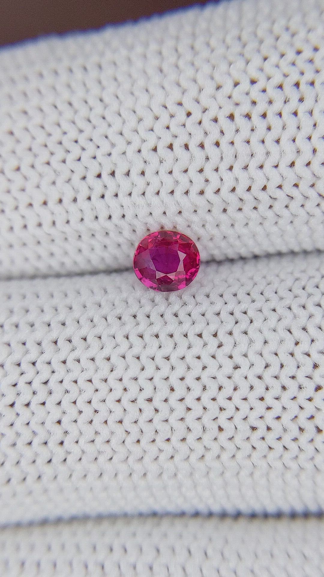 0.34 Ct. Pinkish Red Ruby from Mozambique Size Video