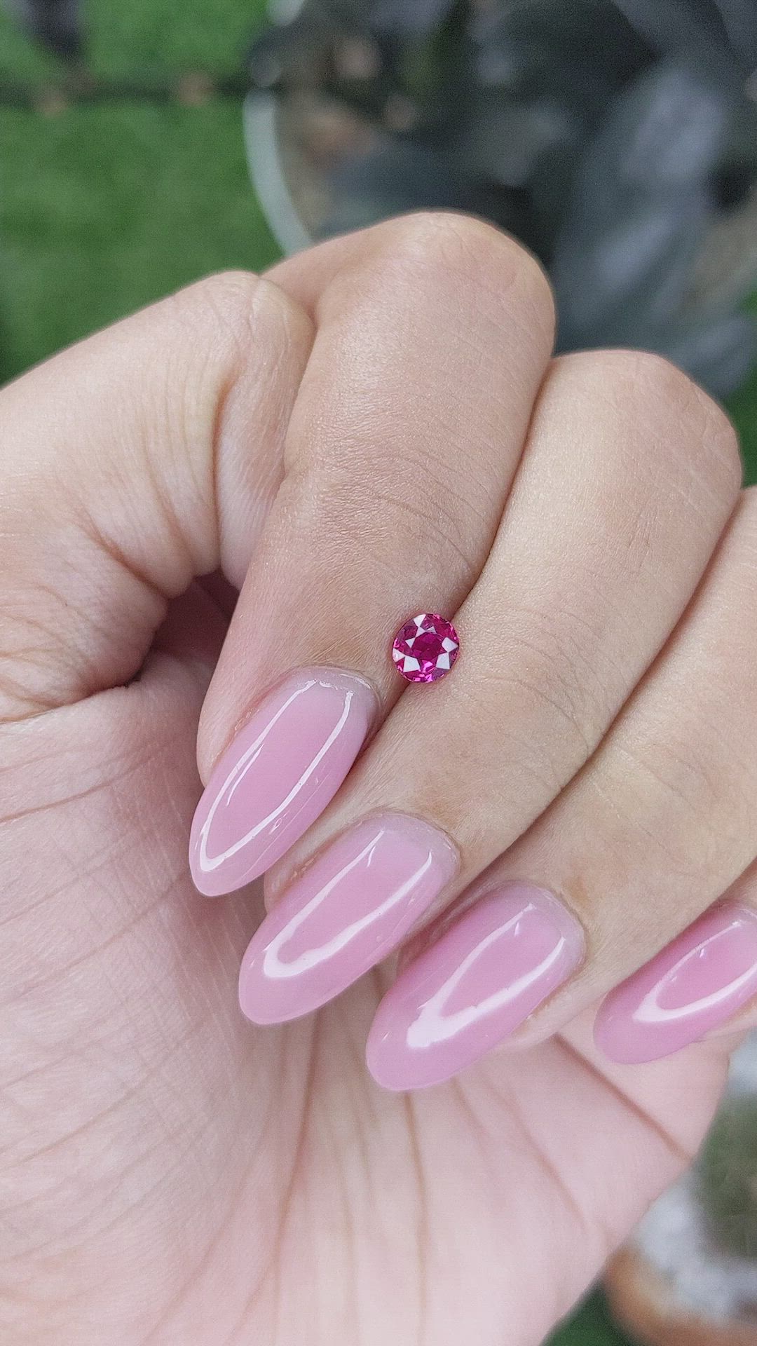 0.34 Ct. Pinkish Red Ruby from Mozambique Size Video
