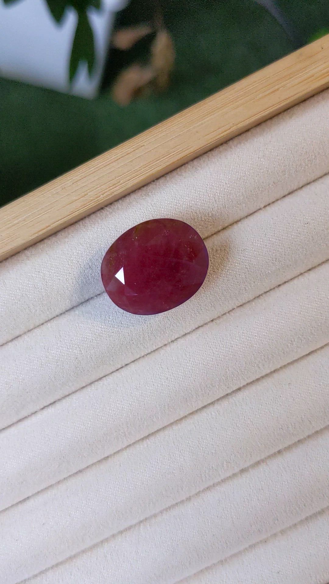 36.16 Ct. Purplish Red Ruby from Mozambique Size Video