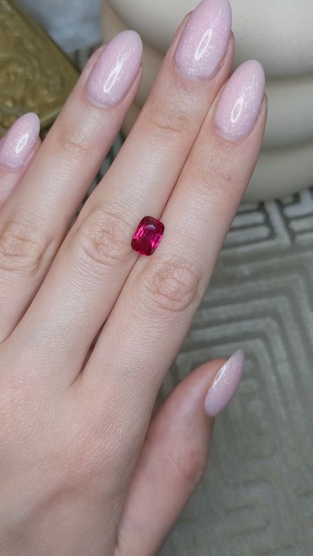 2.57 Ct. Ruby from Mozambique Size Video