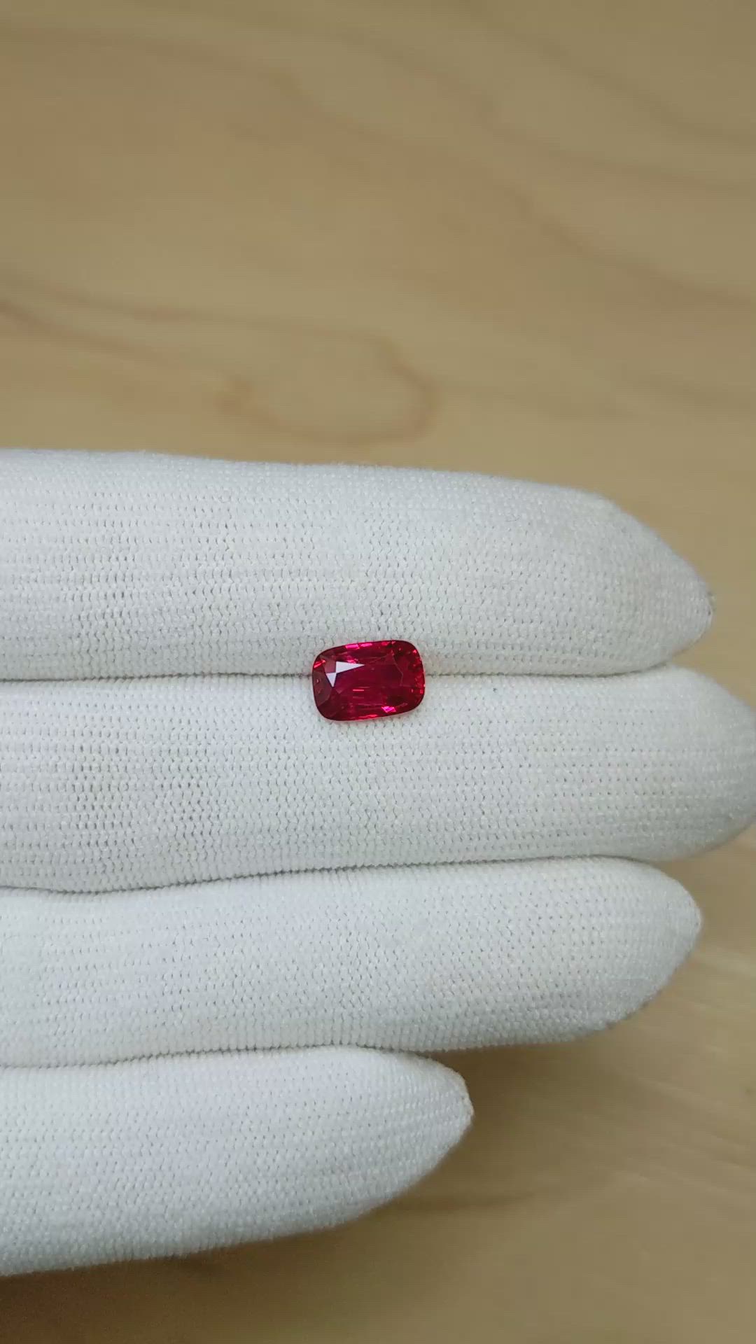 2.57 Ct. Ruby from Mozambique Size Video