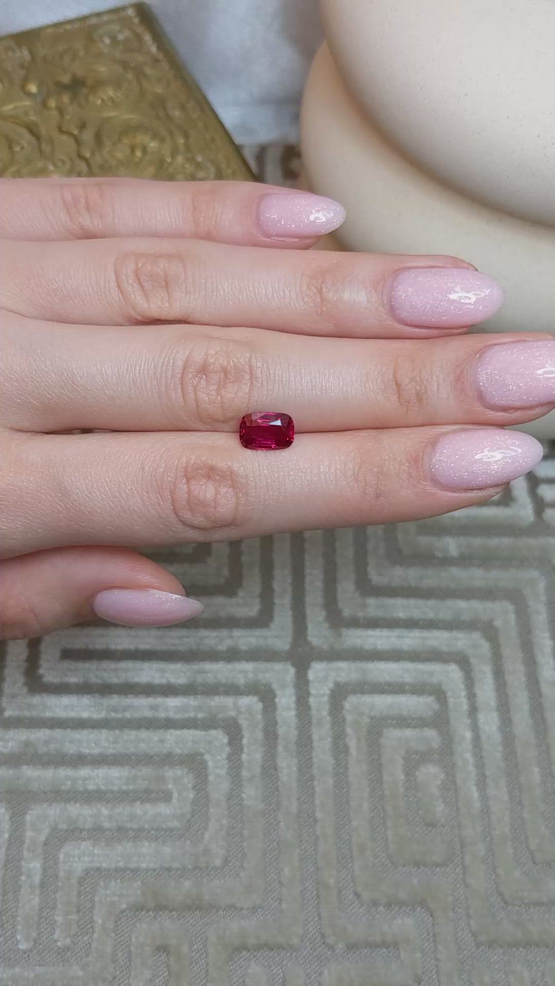 2.57 Ct. Ruby from Mozambique Size Video