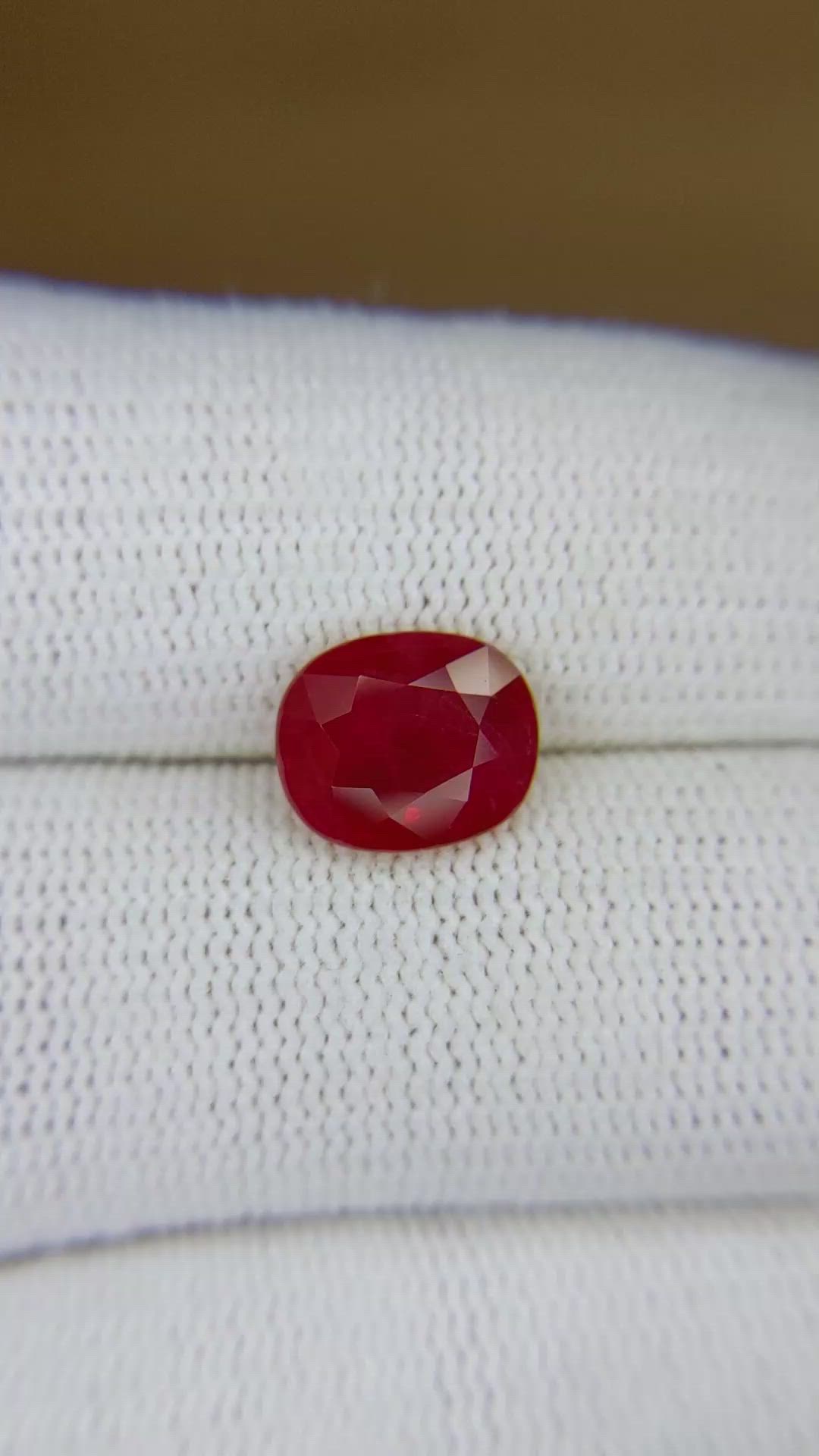 3.02 Ct. Ruby from Burma (Myanmar) Size Video