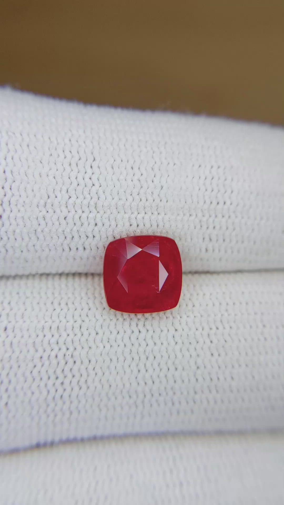 2.97 Ct. Ruby from Mozambique Size Video