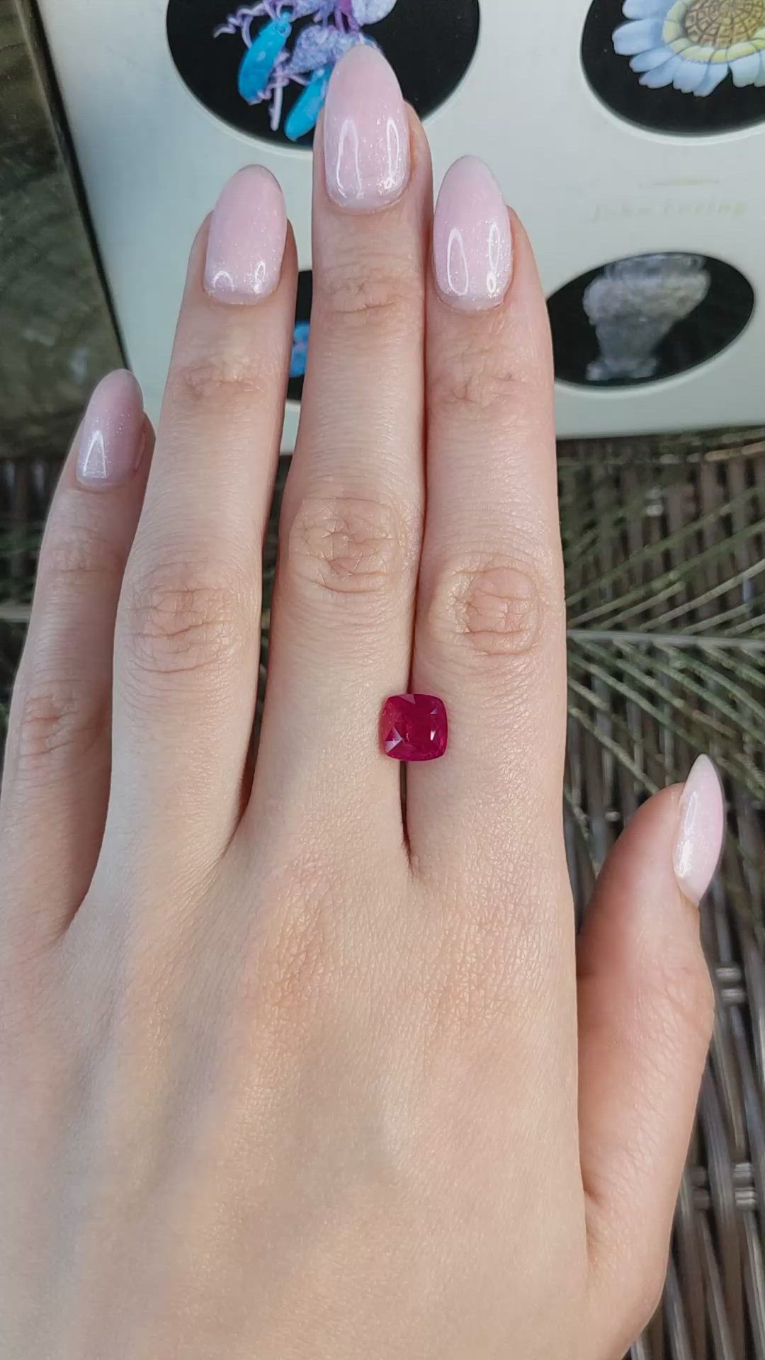 2.97 Ct. Ruby from Mozambique Size Video