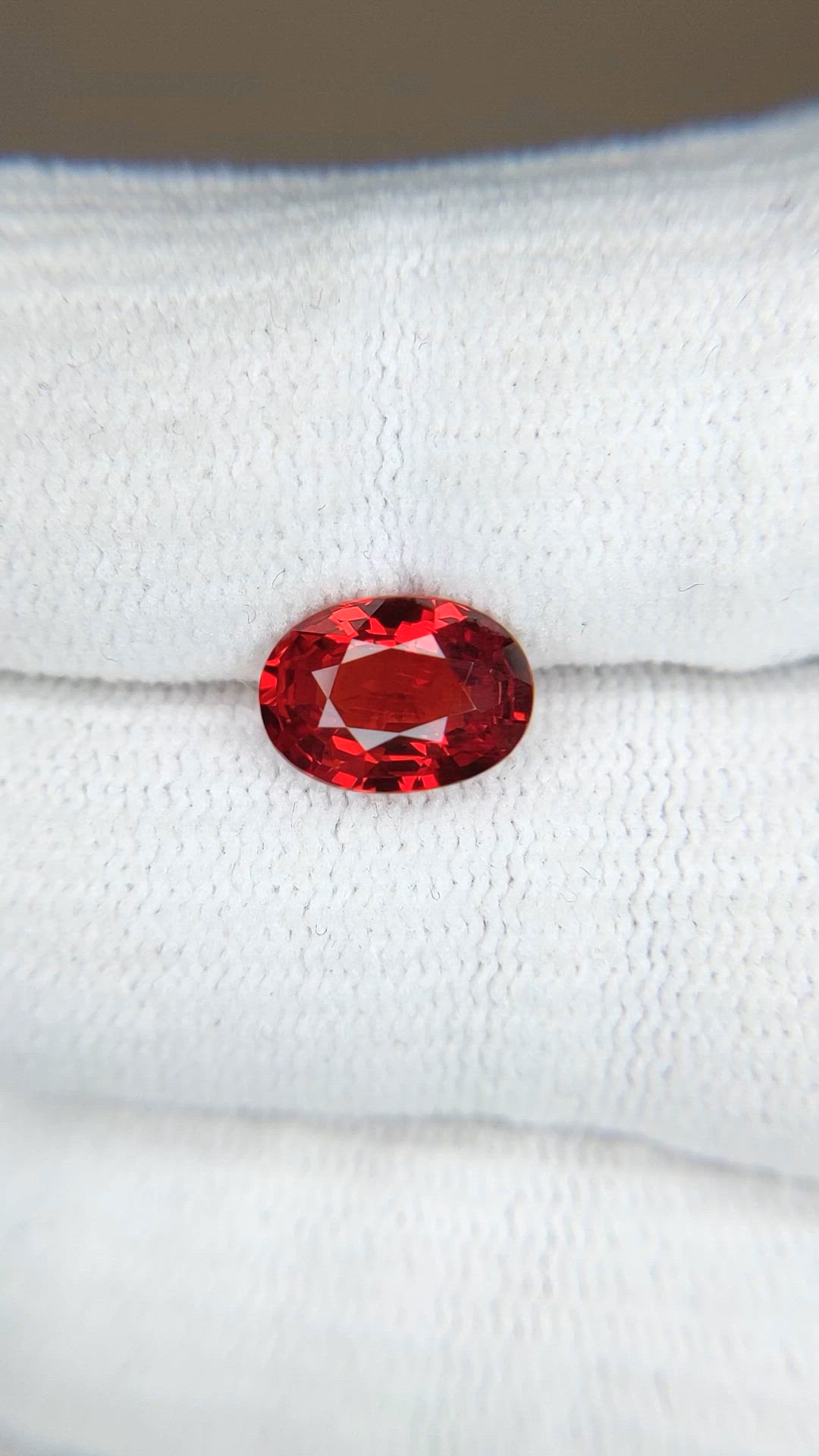 2.46 Ct. Orangish Red Ruby from Mozambique Size Video