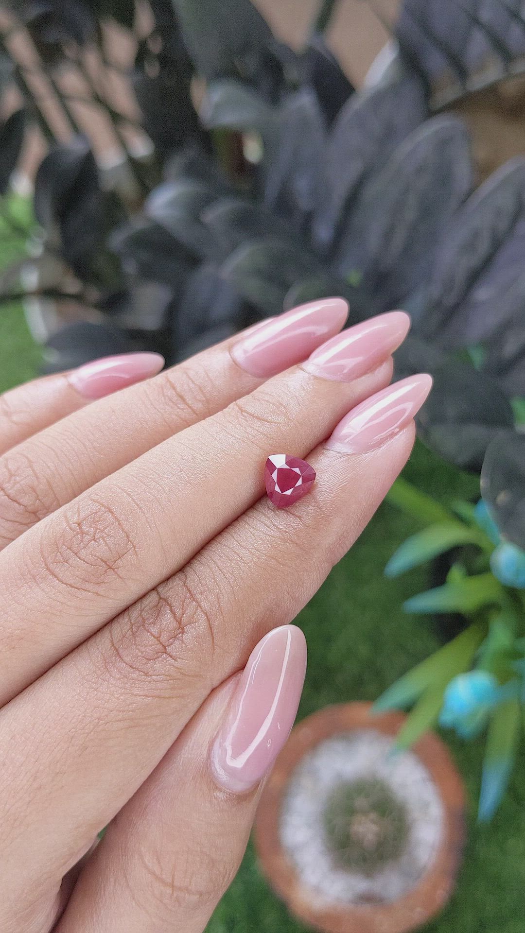 1.58 Ct. Brownish Red Ruby from Madagascar Size Video