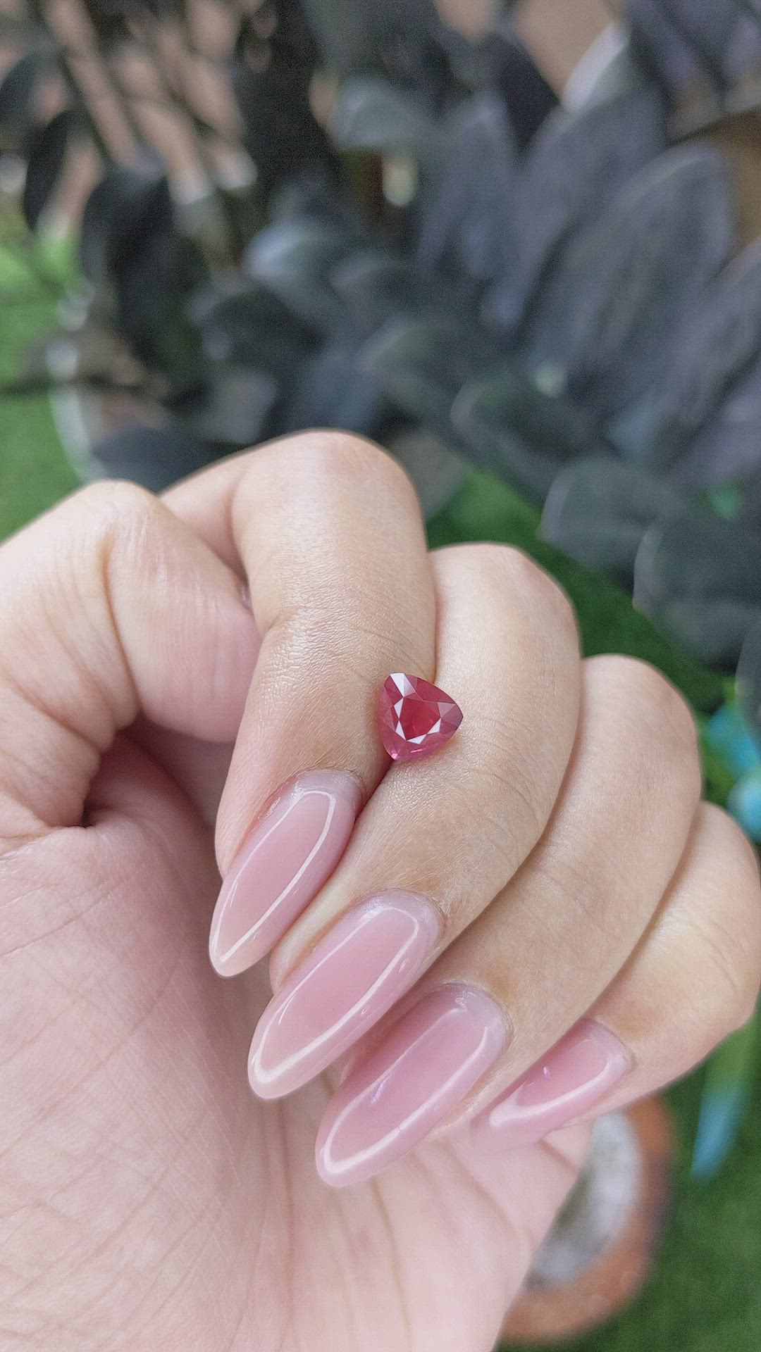 1.58 Ct. Brownish Red Ruby from Madagascar Size Video