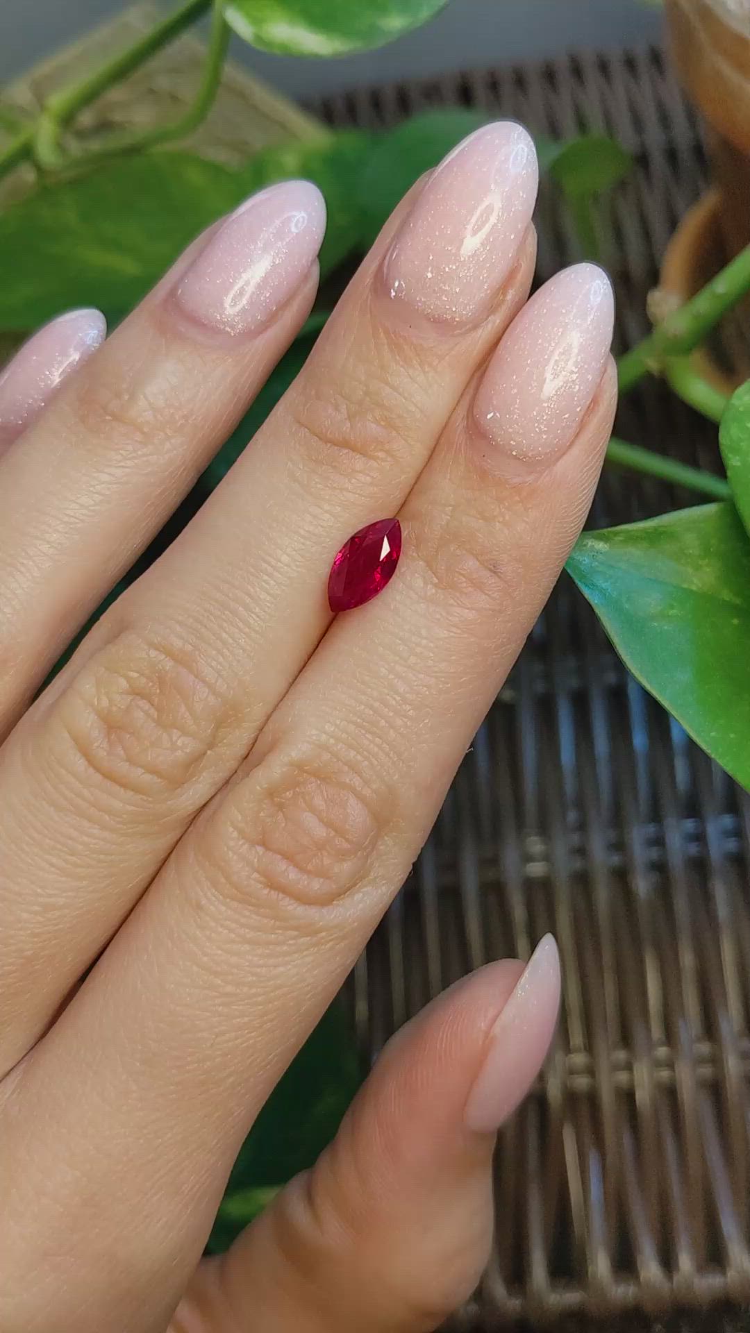 1.22 Ct. Ruby from Madagascar Size Video