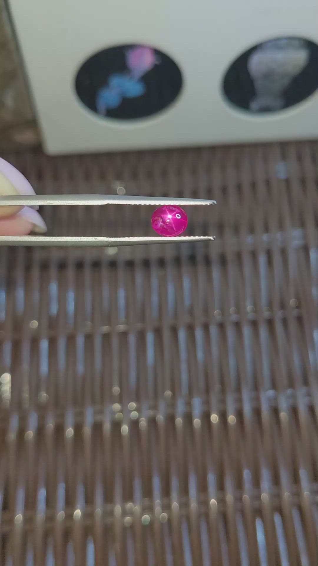2.06 Ct. Pinkish Red Star Ruby from Burma (Myanmar) Size Video