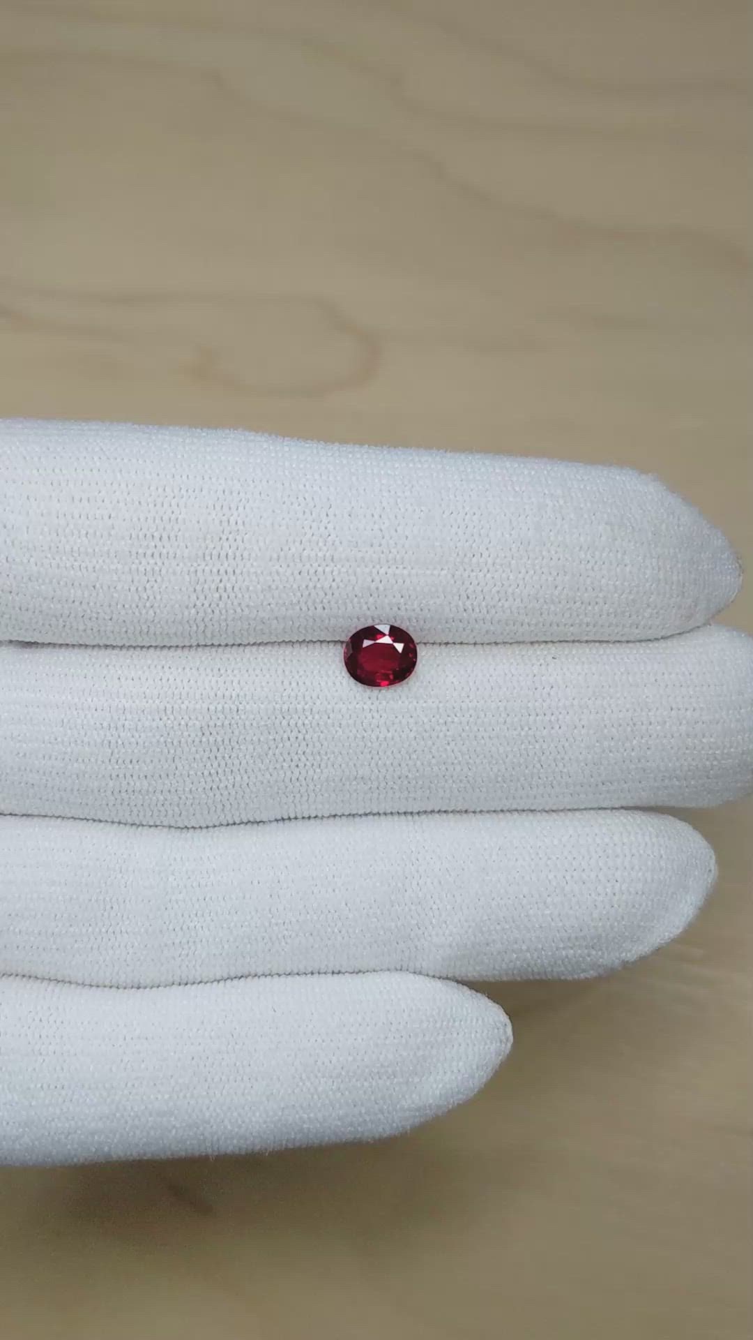 1.31 Ct. Ruby from Mozambique Size Video