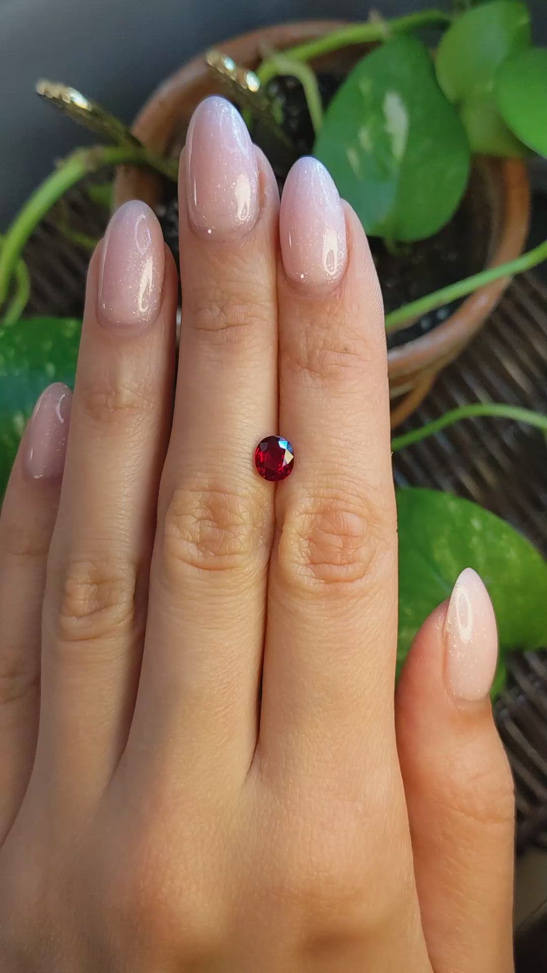 1.31 Ct. Ruby from Mozambique Size Video