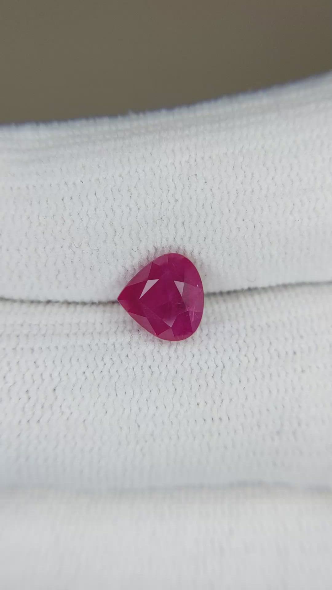 1.95 Ct. Purplish Red Ruby from Burma (Myanmar) Size Video