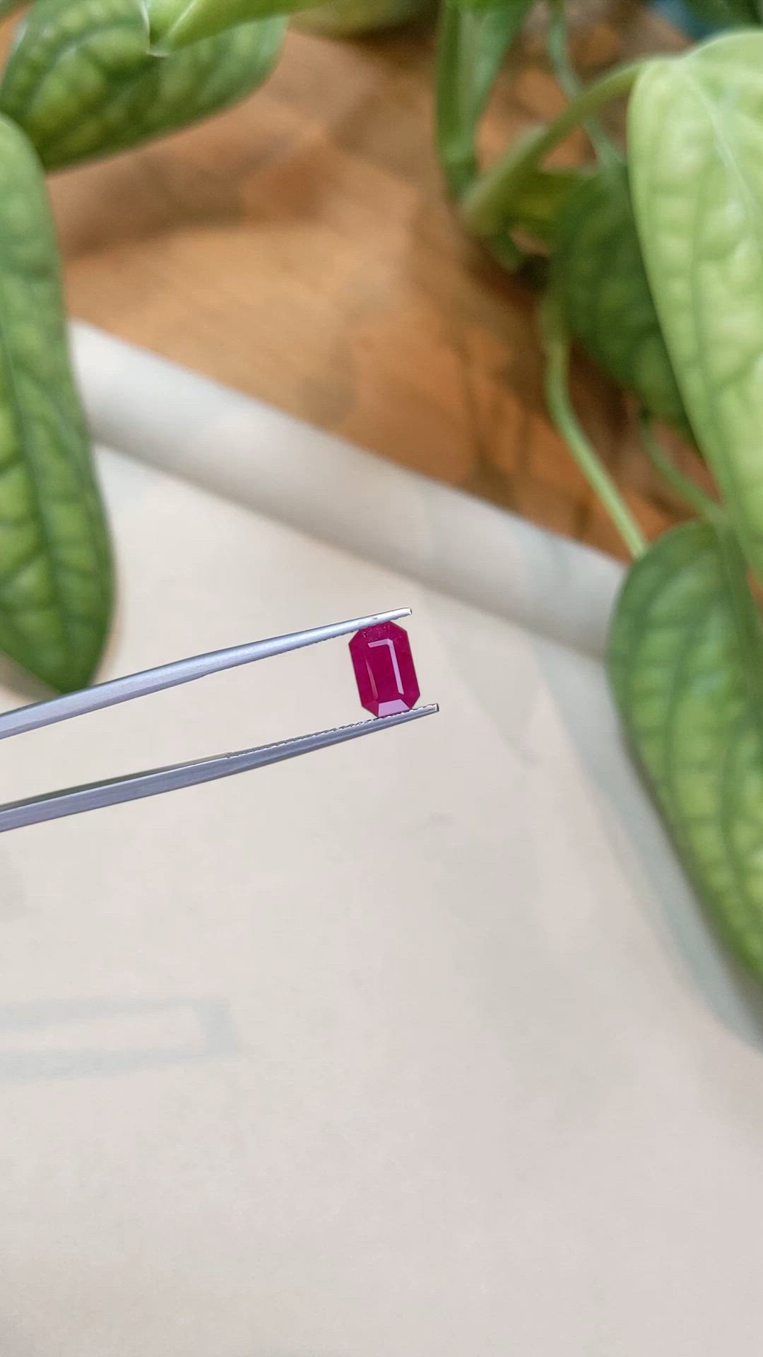 1.99 Ct. Purplish Red Ruby from Burma (Myanmar) Size Video