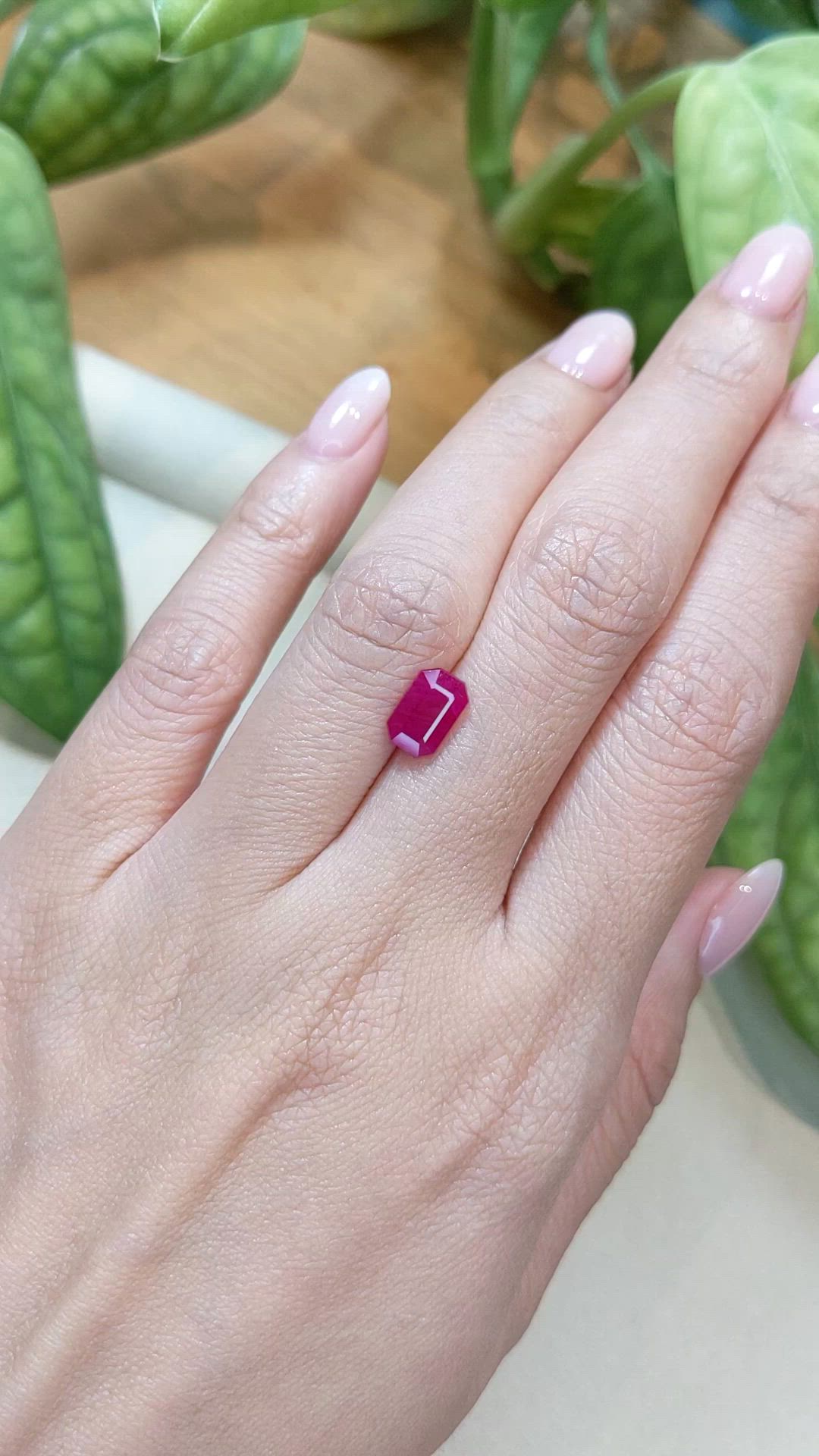 1.99 Ct. Purplish Red Ruby from Burma (Myanmar) Size Video