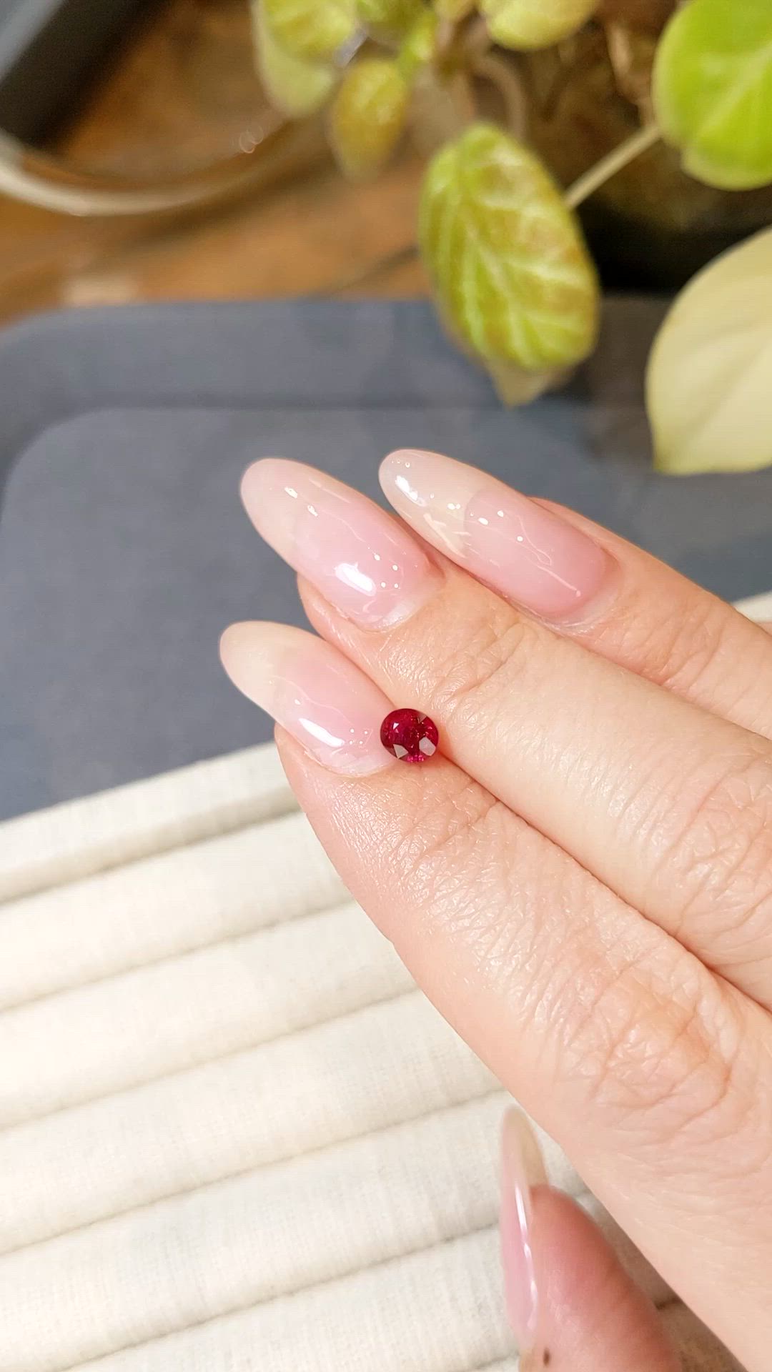 0.91 Ct. Purplish Red Ruby from Burma (Myanmar) Size Video