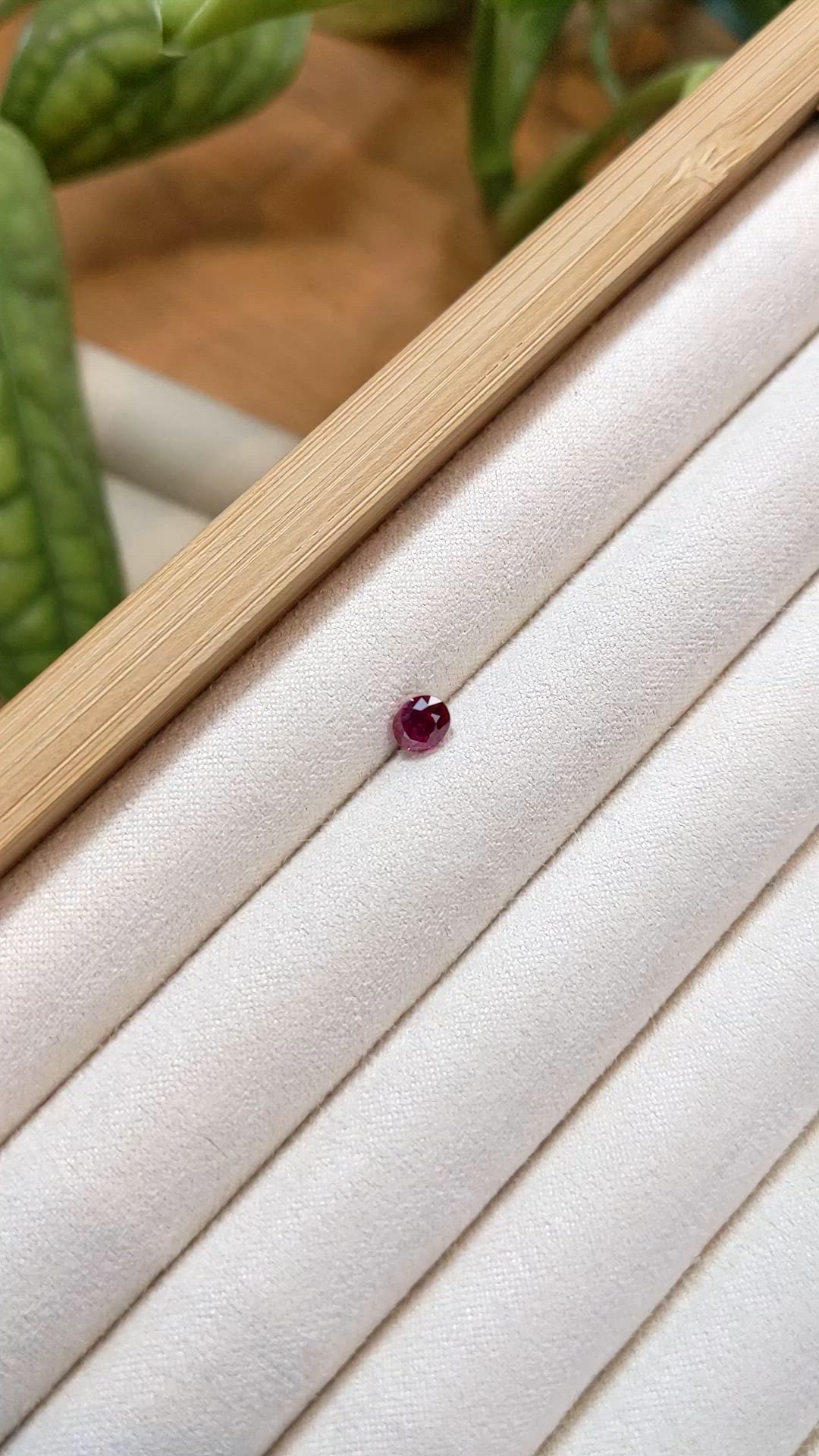 0.86 Ct. Purplish Red Ruby from Burma (Myanmar) Size Video