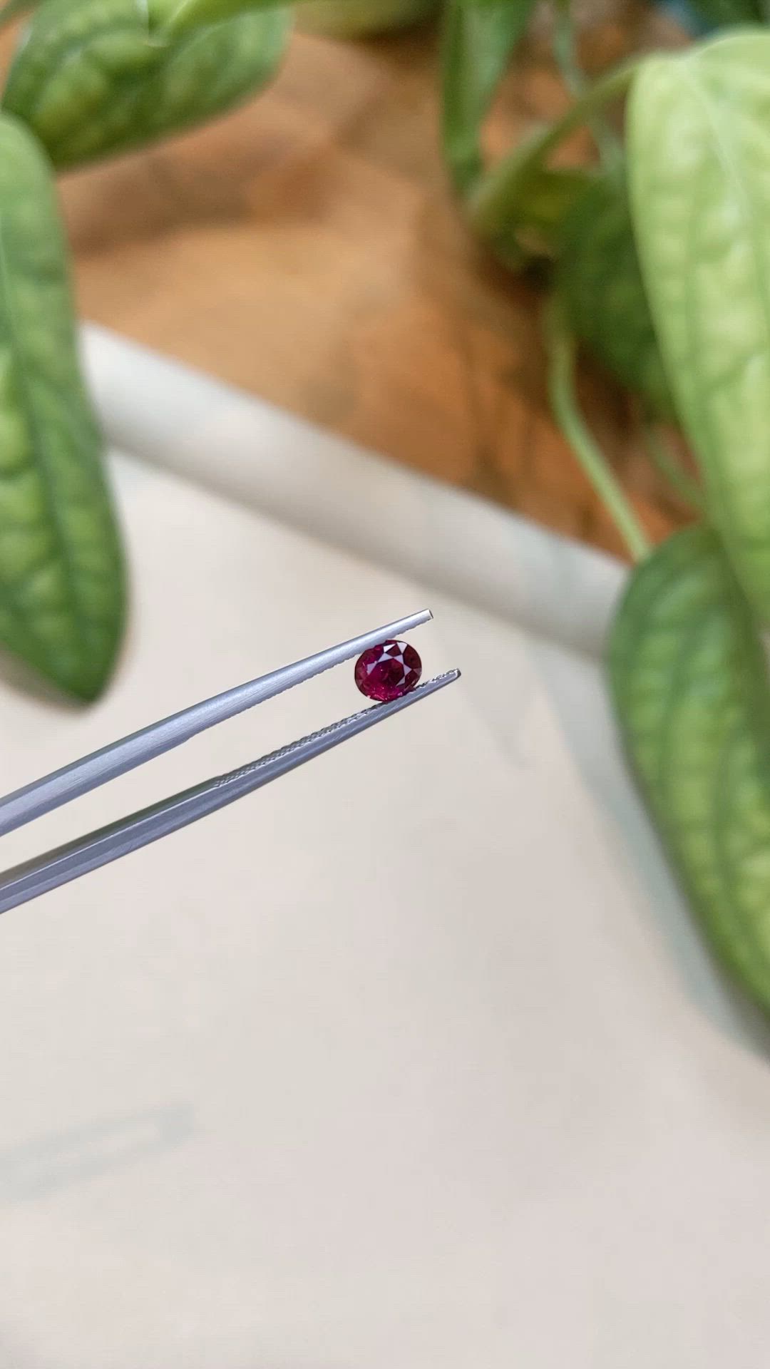 0.86 Ct. Purplish Red Ruby from Burma (Myanmar) Size Video