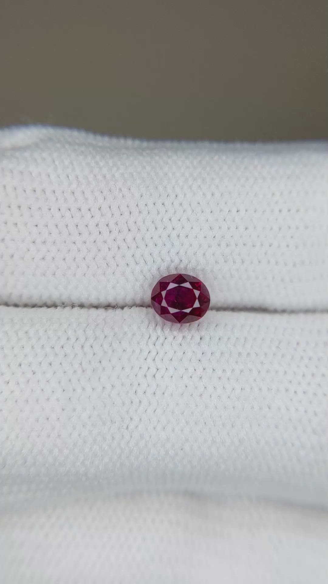 0.86 Ct. Purplish Red Ruby from Burma (Myanmar) Size Video