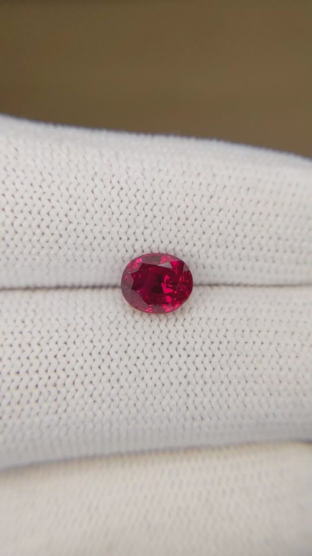 1.61 Ct. Ruby from Burma (Myanmar) Size Video