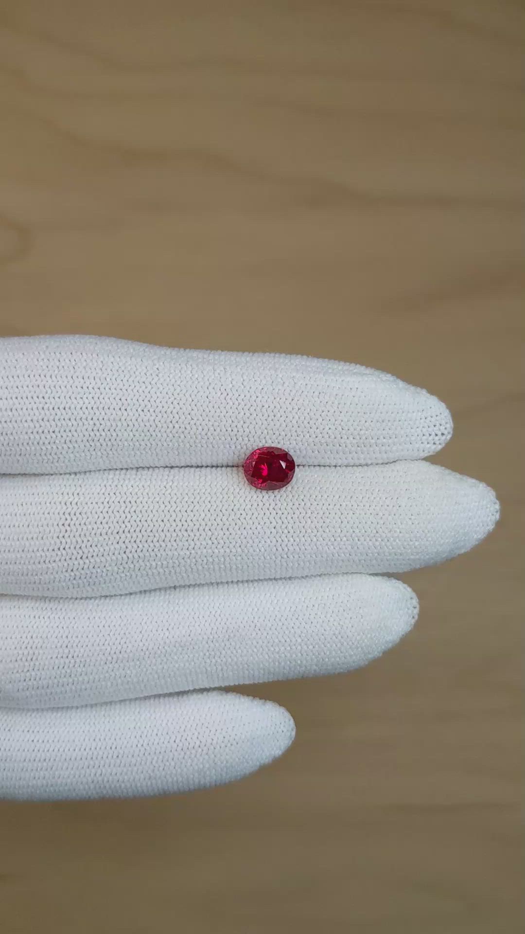 1.61 Ct. Ruby from Burma (Myanmar) Size Video