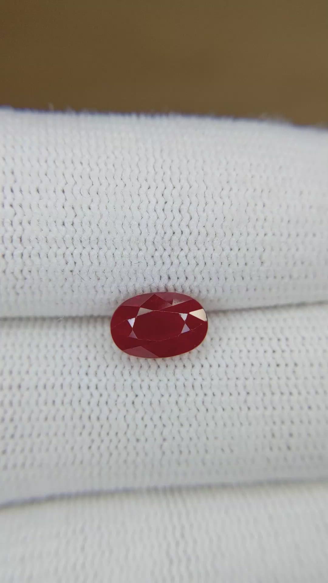 2.04 Ct. Ruby from Burma (Myanmar) Size Video