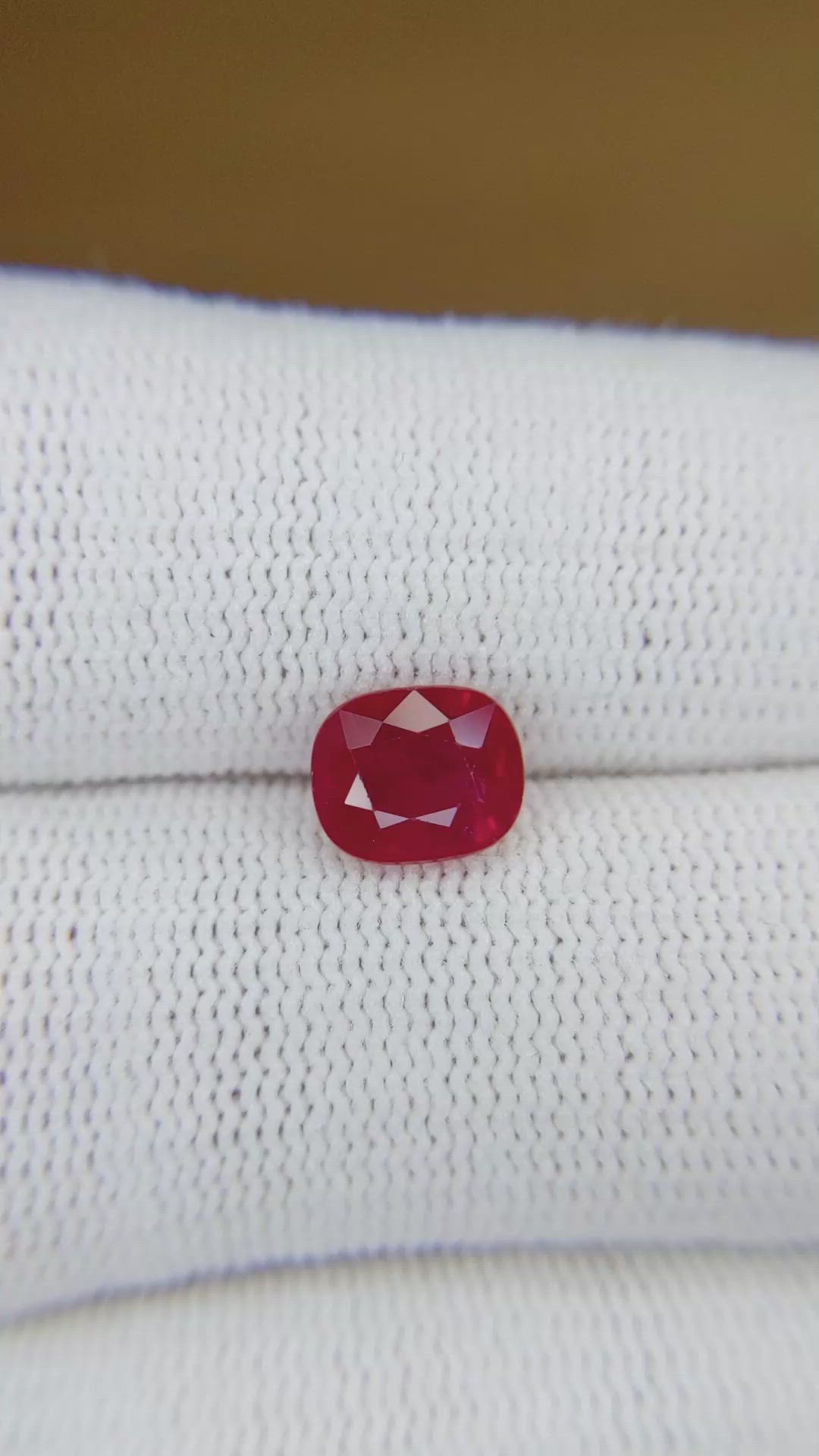 2.01 Ct. Ruby from Burma (Myanmar) Size Video