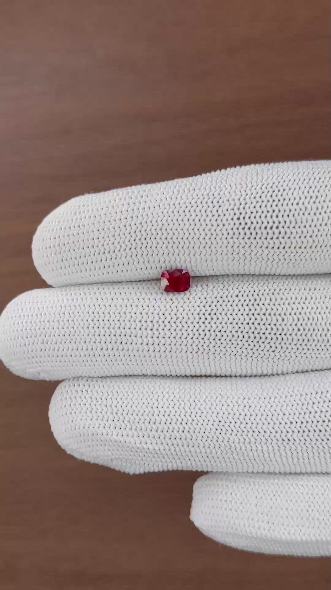 0.60 Ct. Ruby from Mozambique Size Video