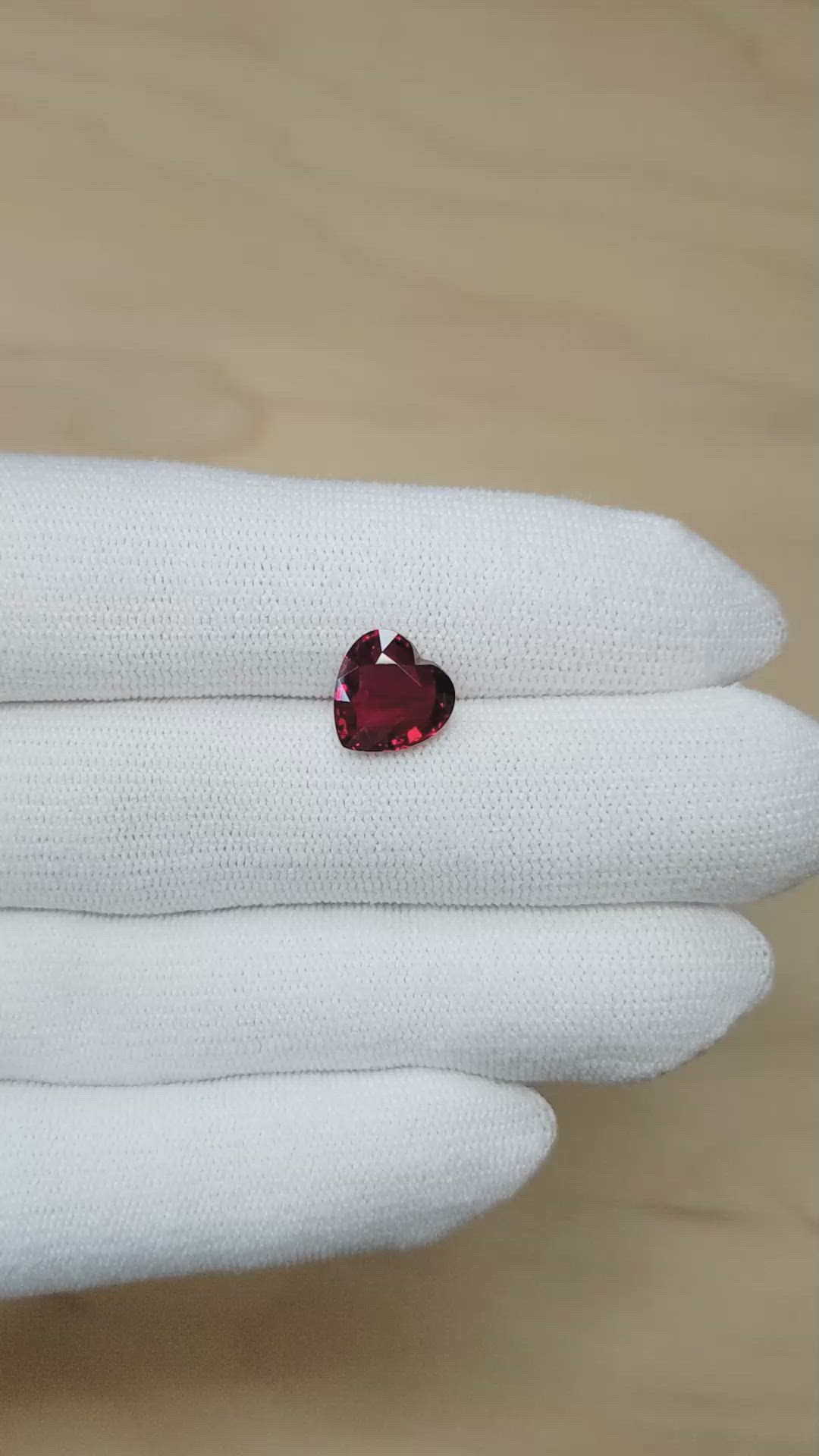 3.53 Ct. Ruby from Mozambique Size Video