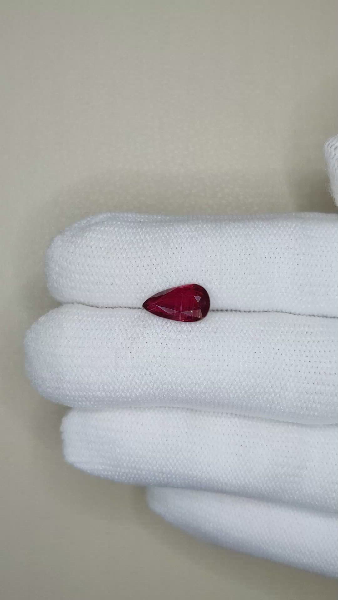 2.01 Ct. Ruby from Mozambique Size Video