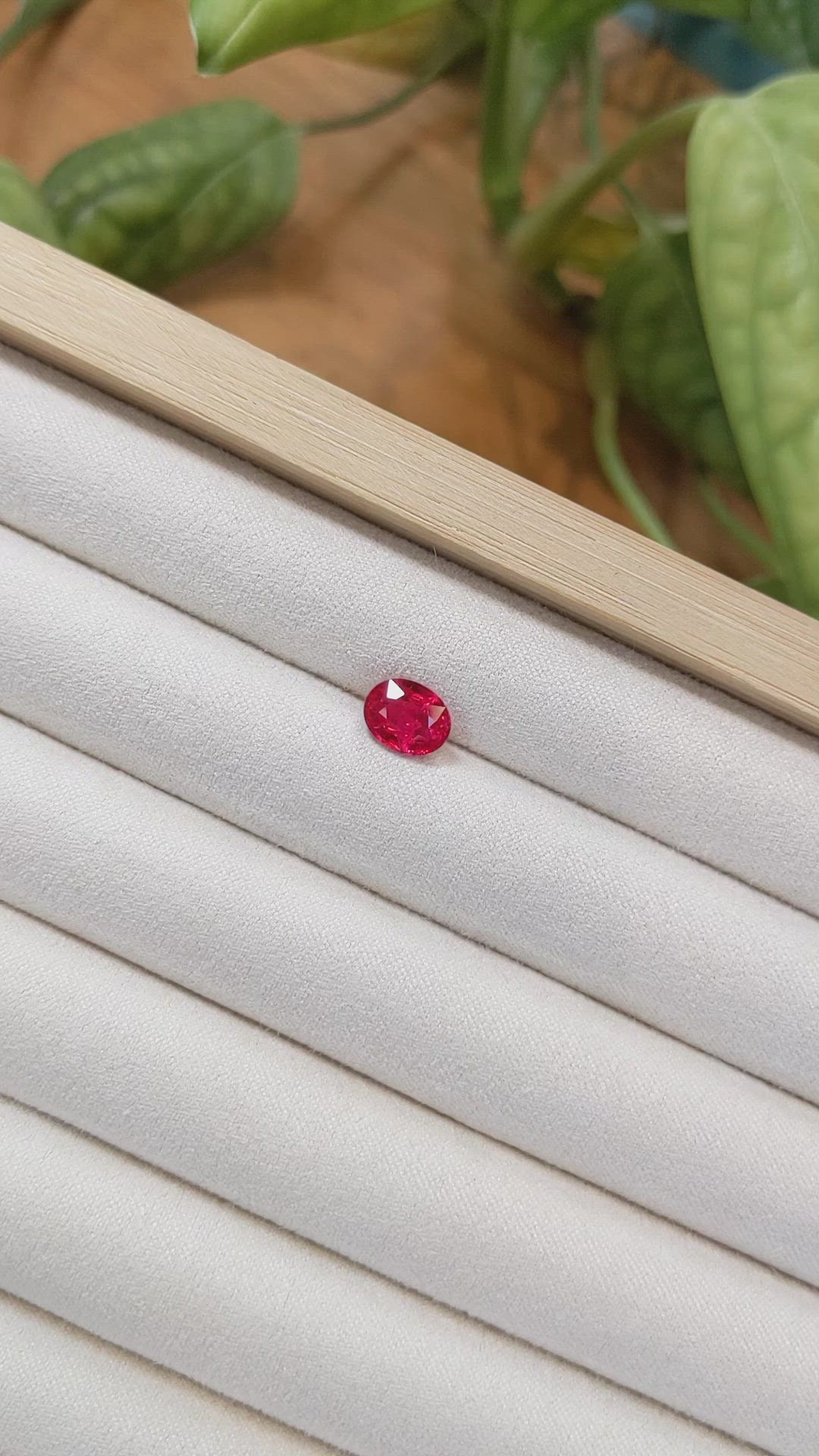 2.19 Ct. Pinkish Red Ruby from Burma (Myanmar) Size Video