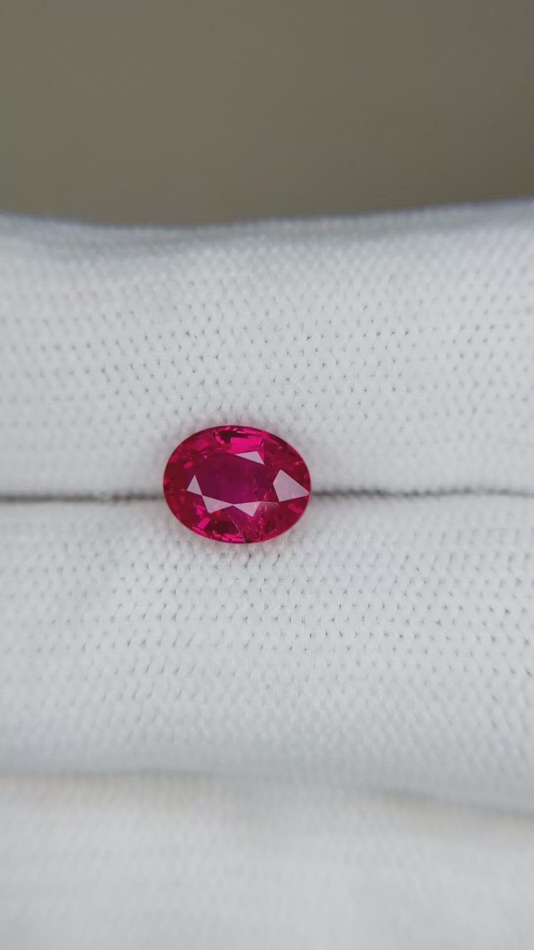 2.19 Ct. Pinkish Red Ruby from Burma (Myanmar) Size Video