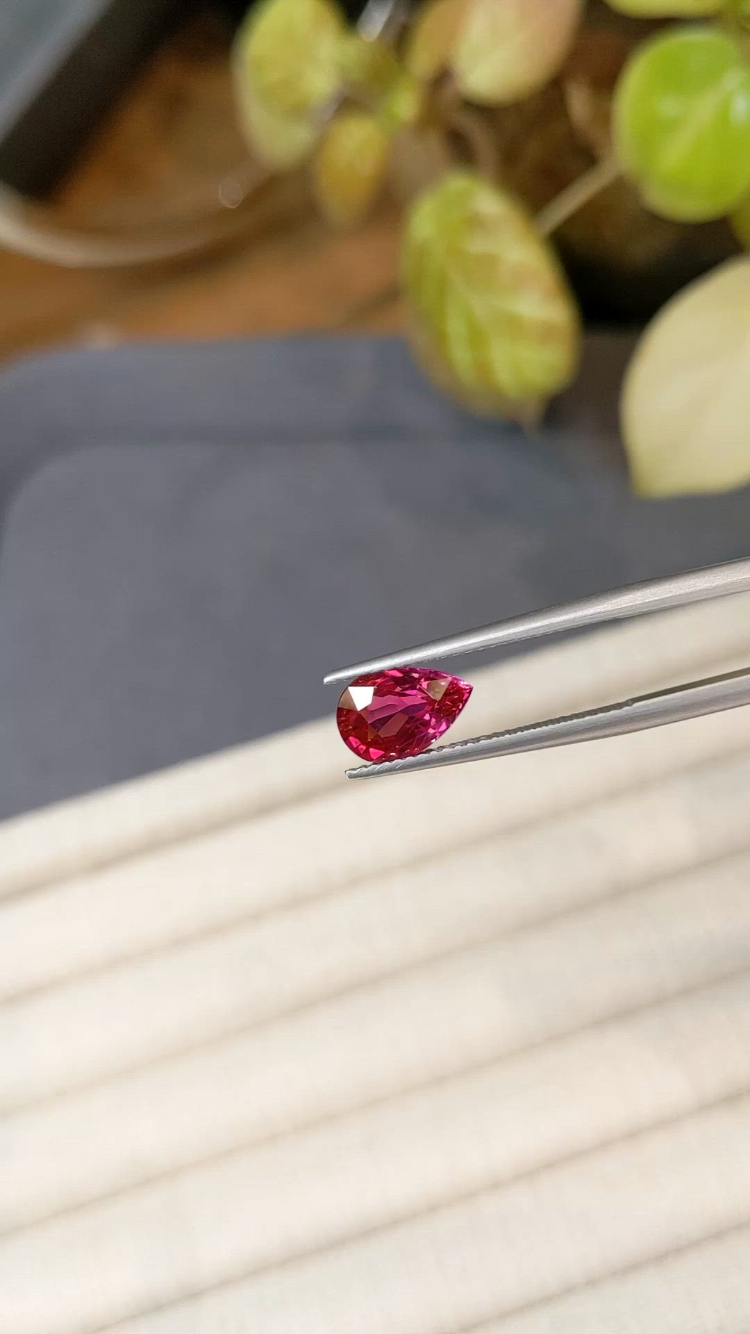 2.09 Ct. Pinkish Red Ruby from Mozambique Size Video