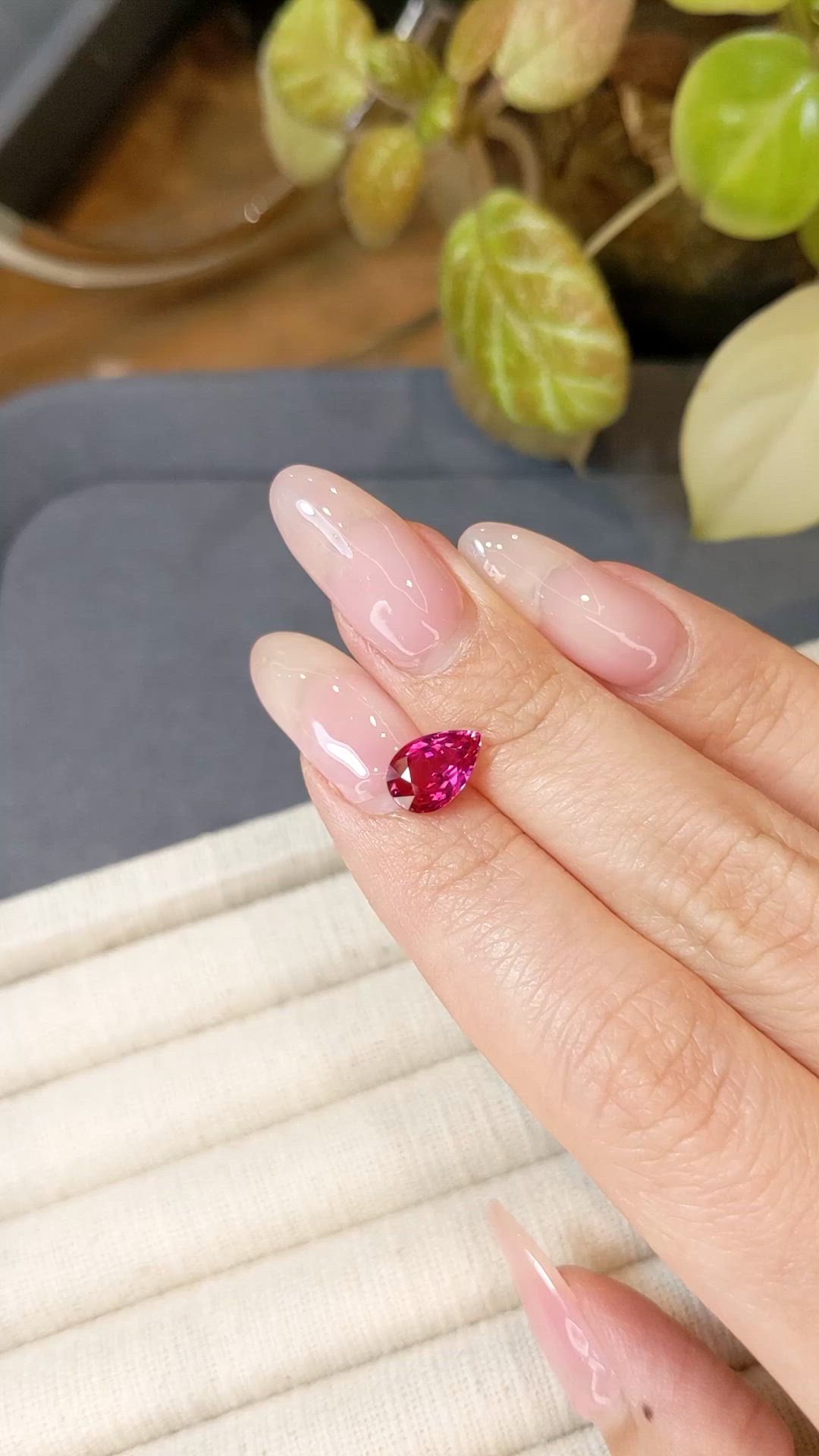 2.09 Ct. Pinkish Red Ruby from Mozambique Size Video