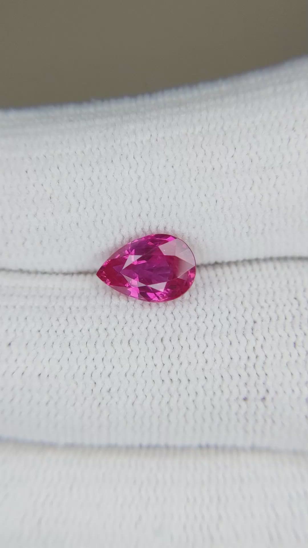 2.09 Ct. Pinkish Red Ruby from Mozambique Size Video