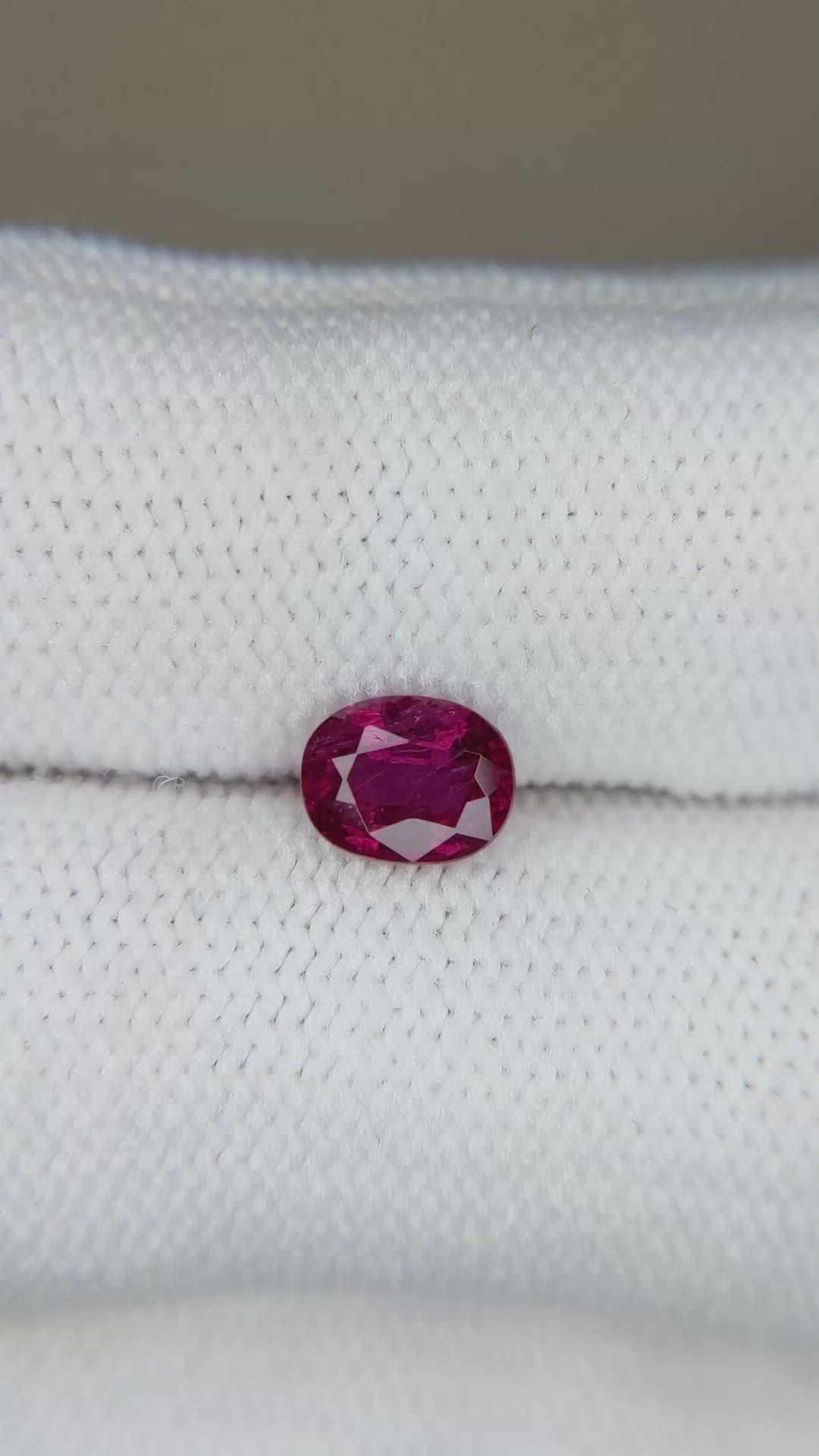 0.84 Ct. Ruby from Thailand Size Video