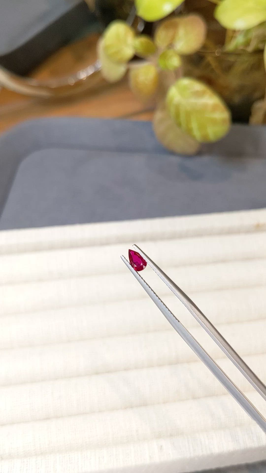 0.36 Ct. Pinkish Red Ruby from Mozambique Size Video