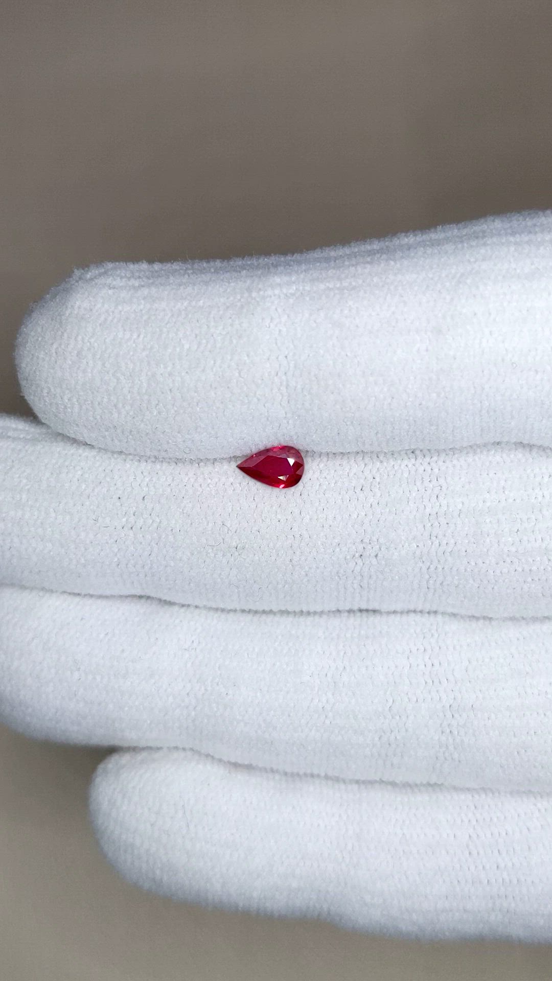 0.36 Ct. Pinkish Red Ruby from Mozambique Size Video