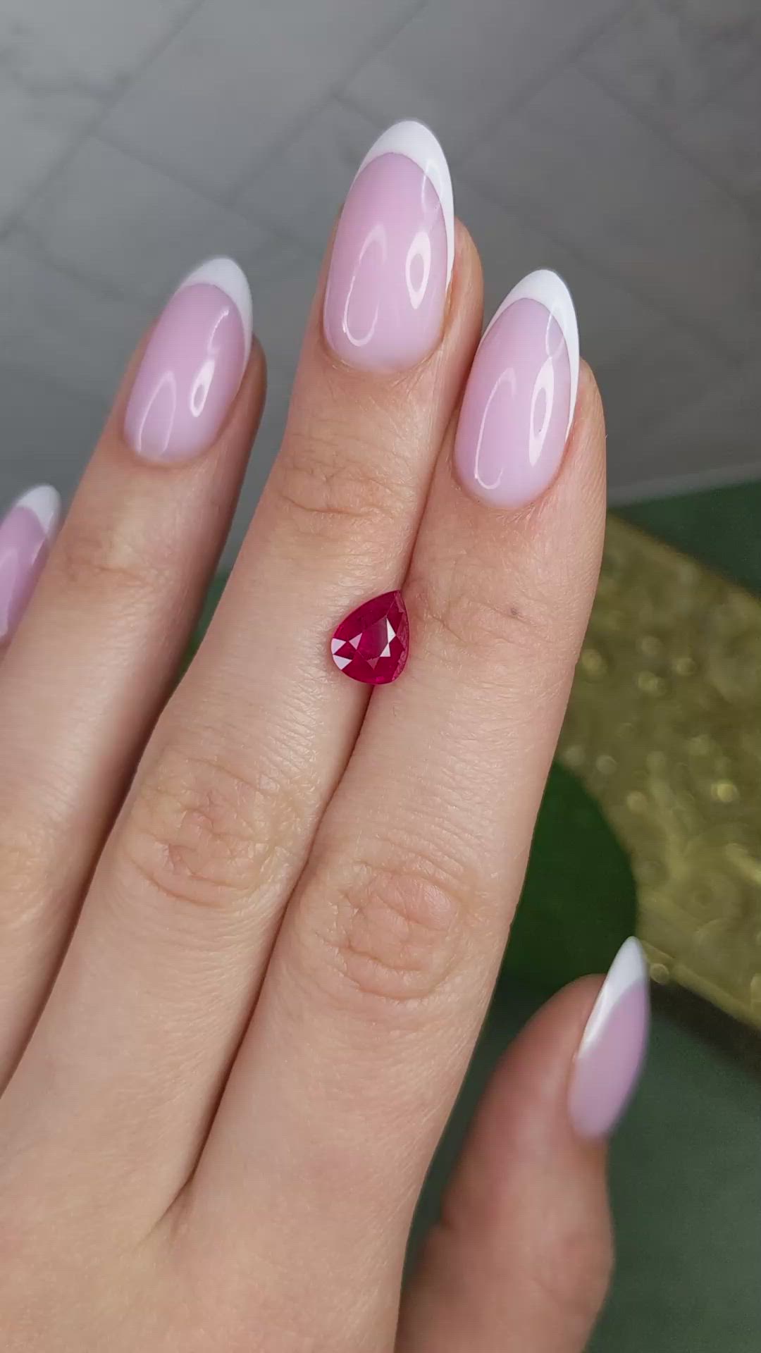 2.02 Ct. Pinkish Red Ruby from Burma (Myanmar) Size Video
