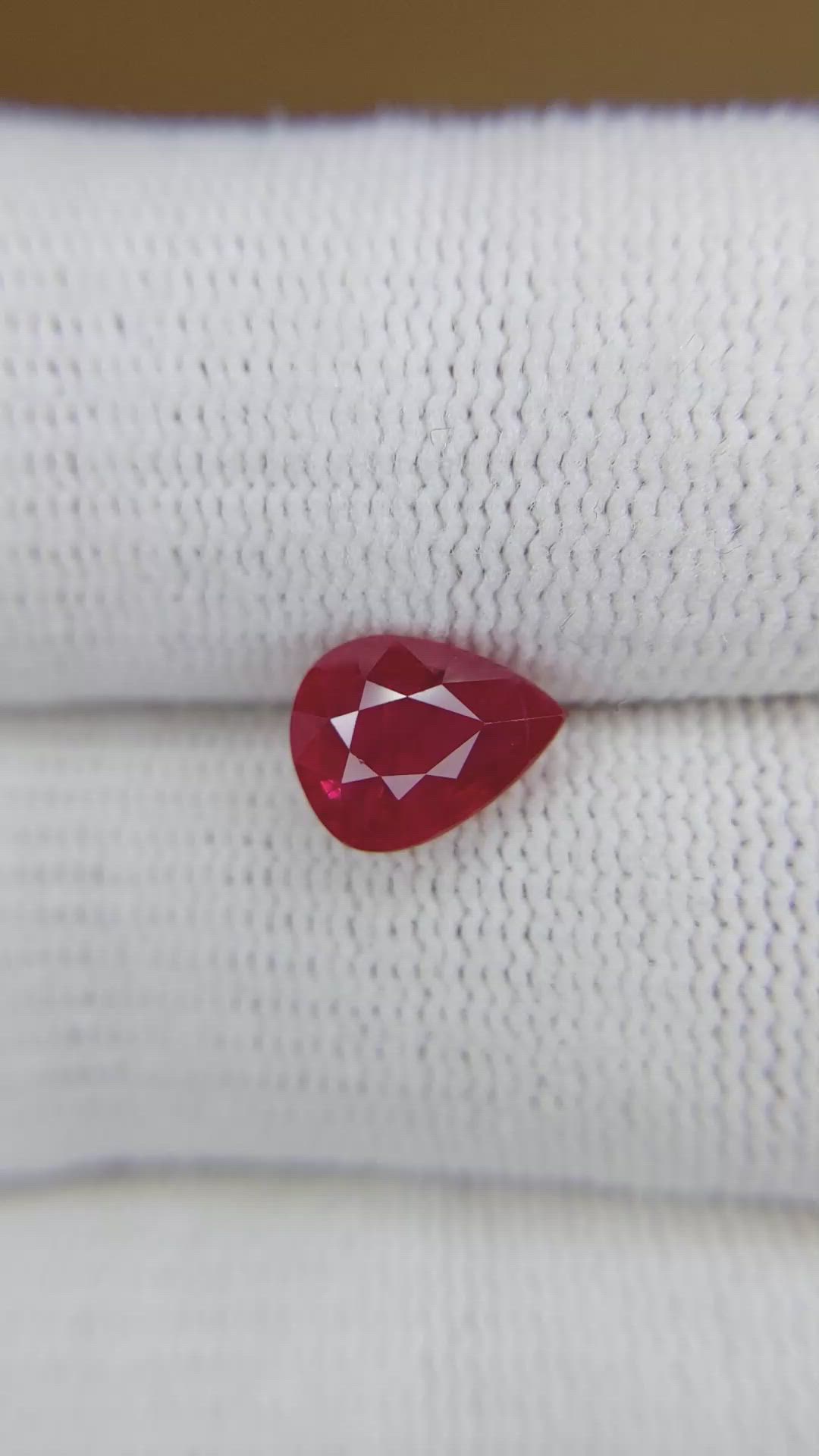 2.02 Ct. Pinkish Red Ruby from Burma (Myanmar) Size Video