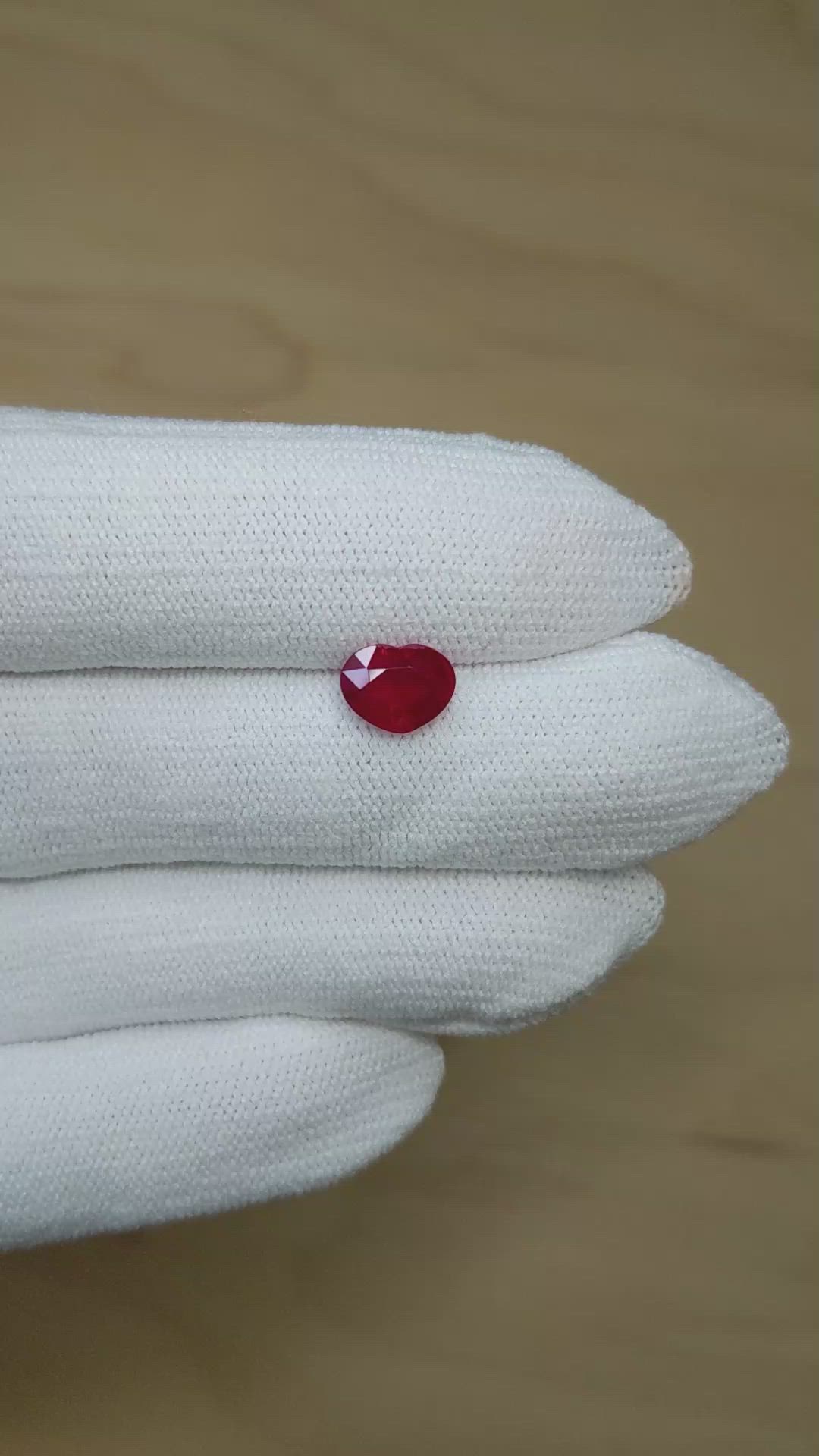 2.03 Ct. Ruby from Burma (Myanmar) Size Video