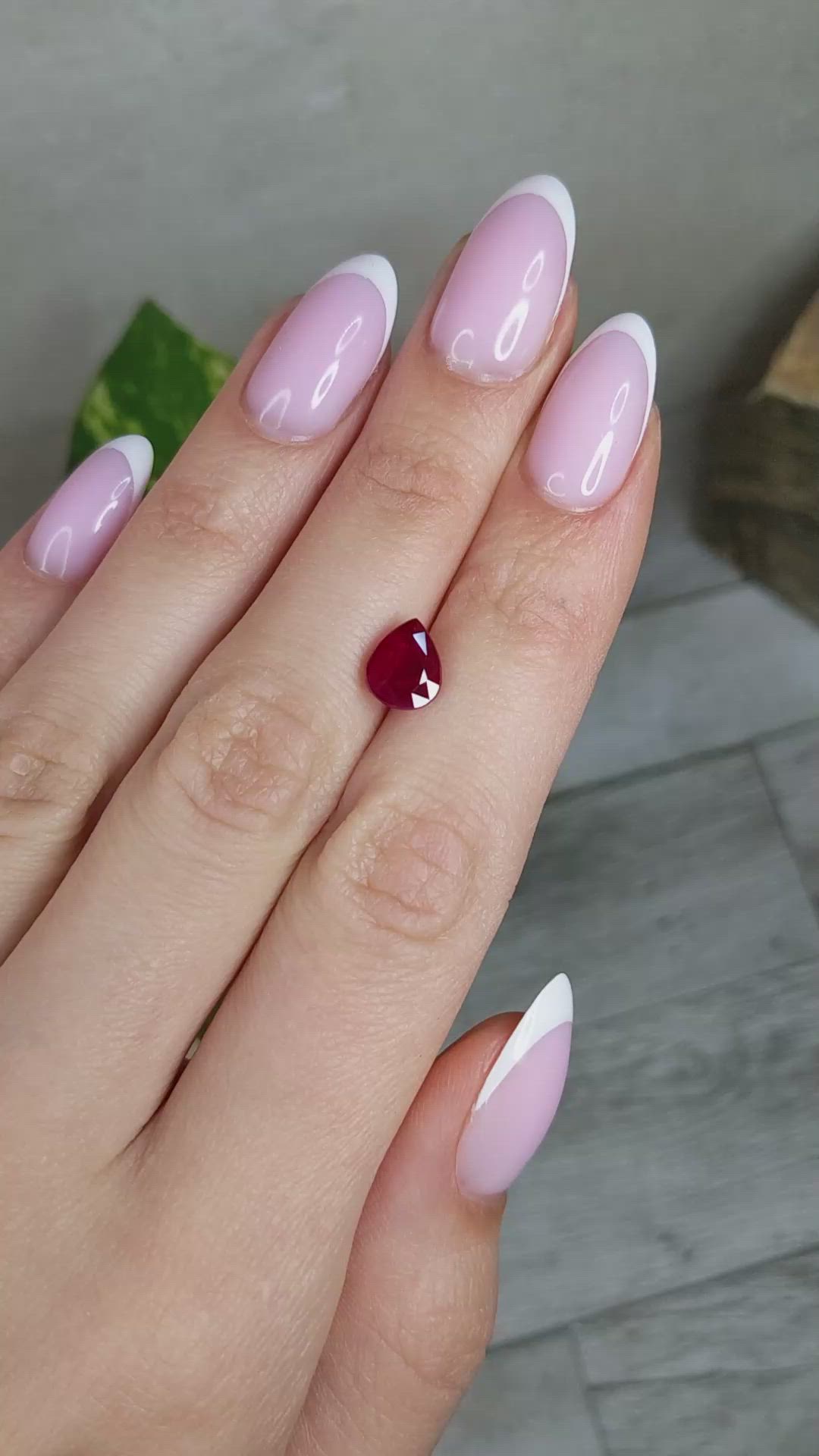 2.00 Ct. Purplish Red Ruby from Burma (Myanmar) Size Video