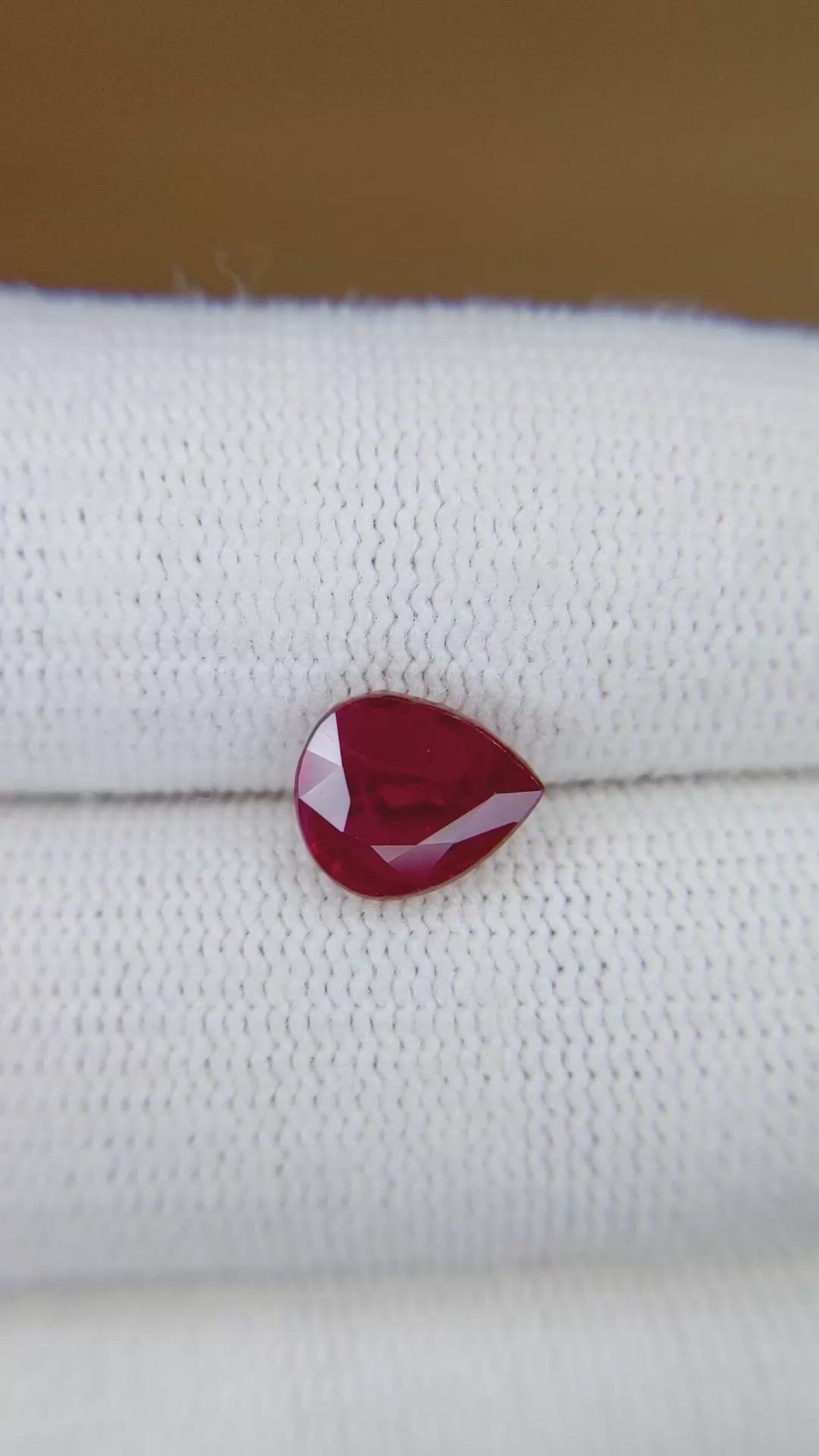 2.00 Ct. Purplish Red Ruby from Burma (Myanmar) Size Video