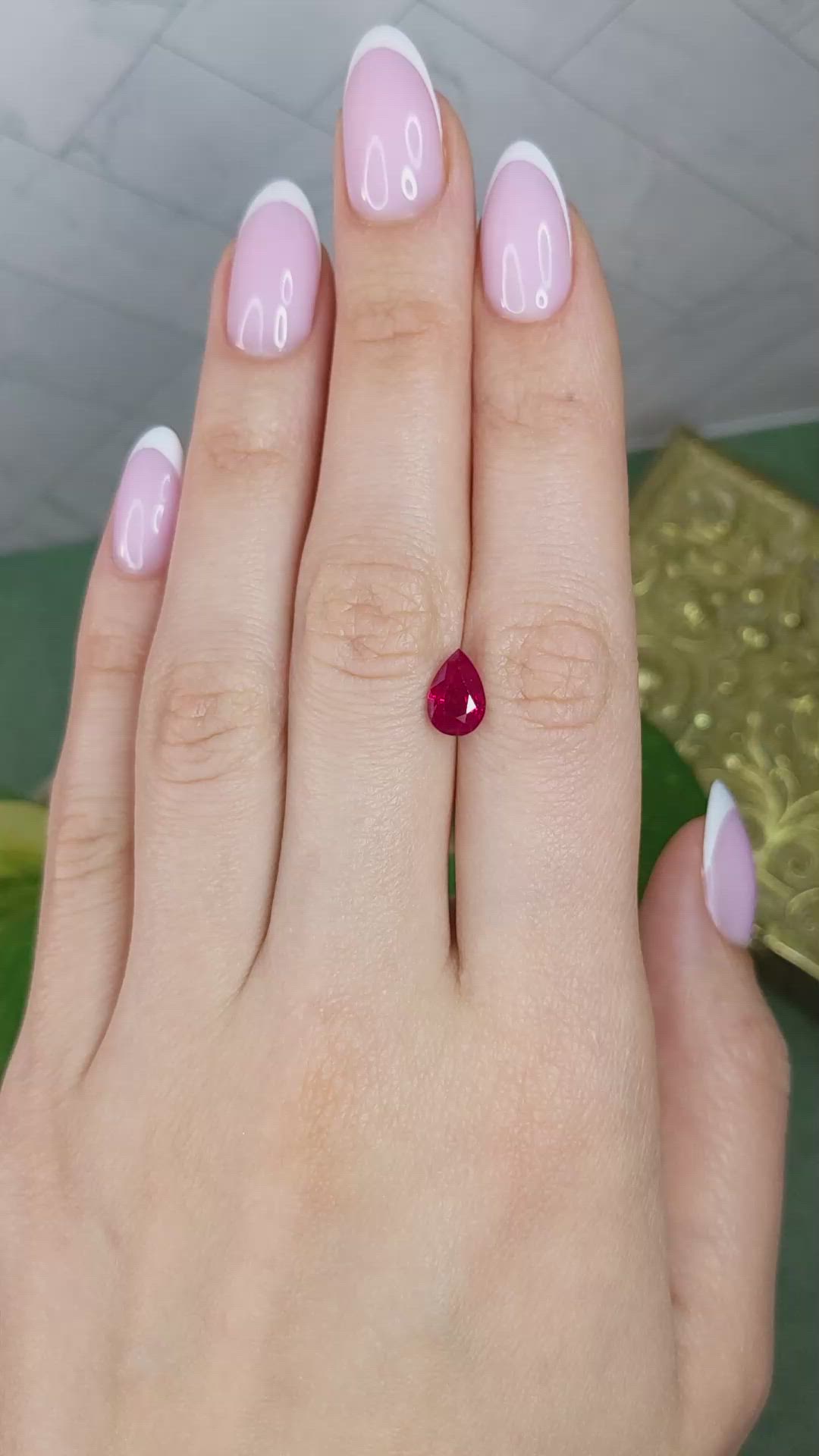 2.02 Ct. Pinkish Red Ruby from Burma (Myanmar) Size Video