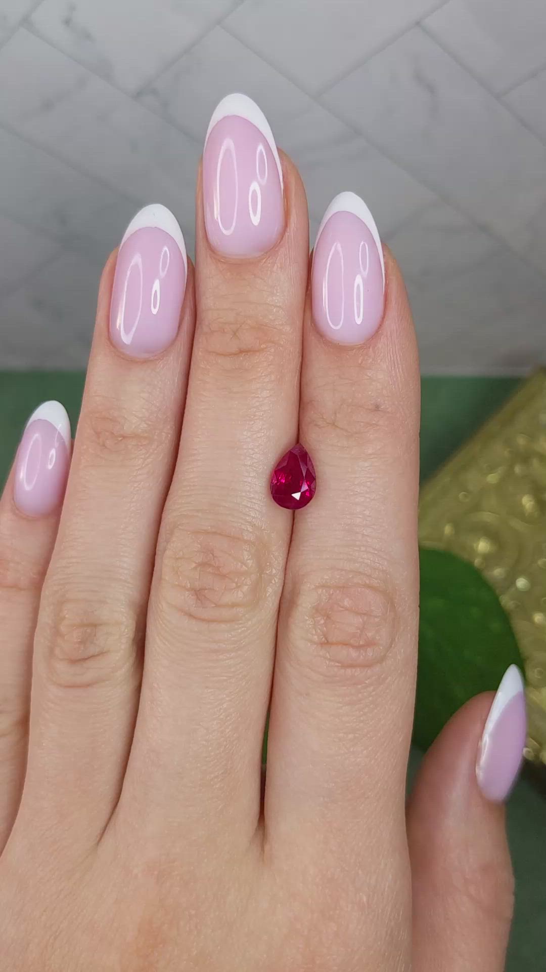 2.02 Ct. Pinkish Red Ruby from Burma (Myanmar) Size Video