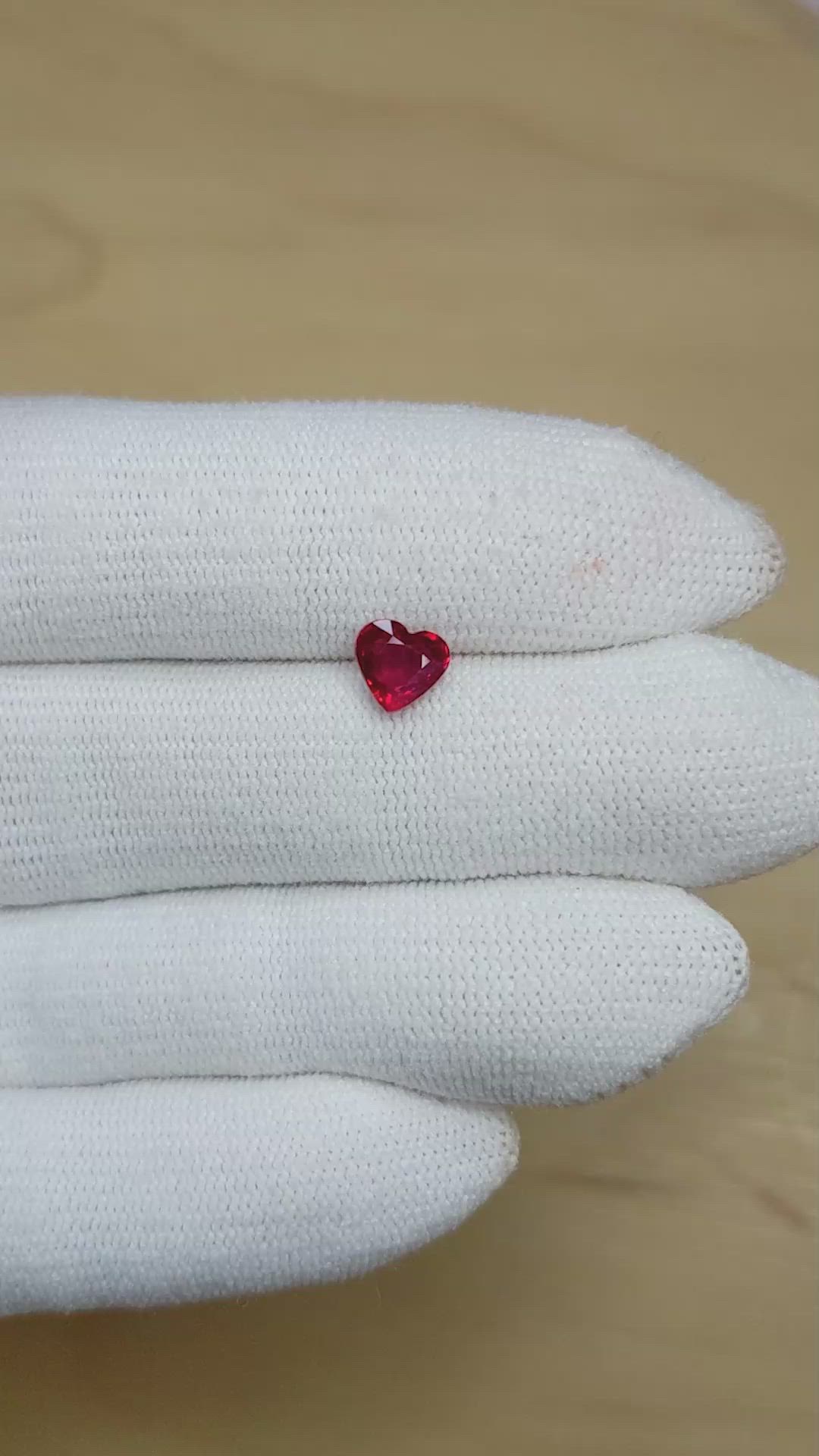 1.02 Ct. Ruby from Burma (Myanmar) Size Video