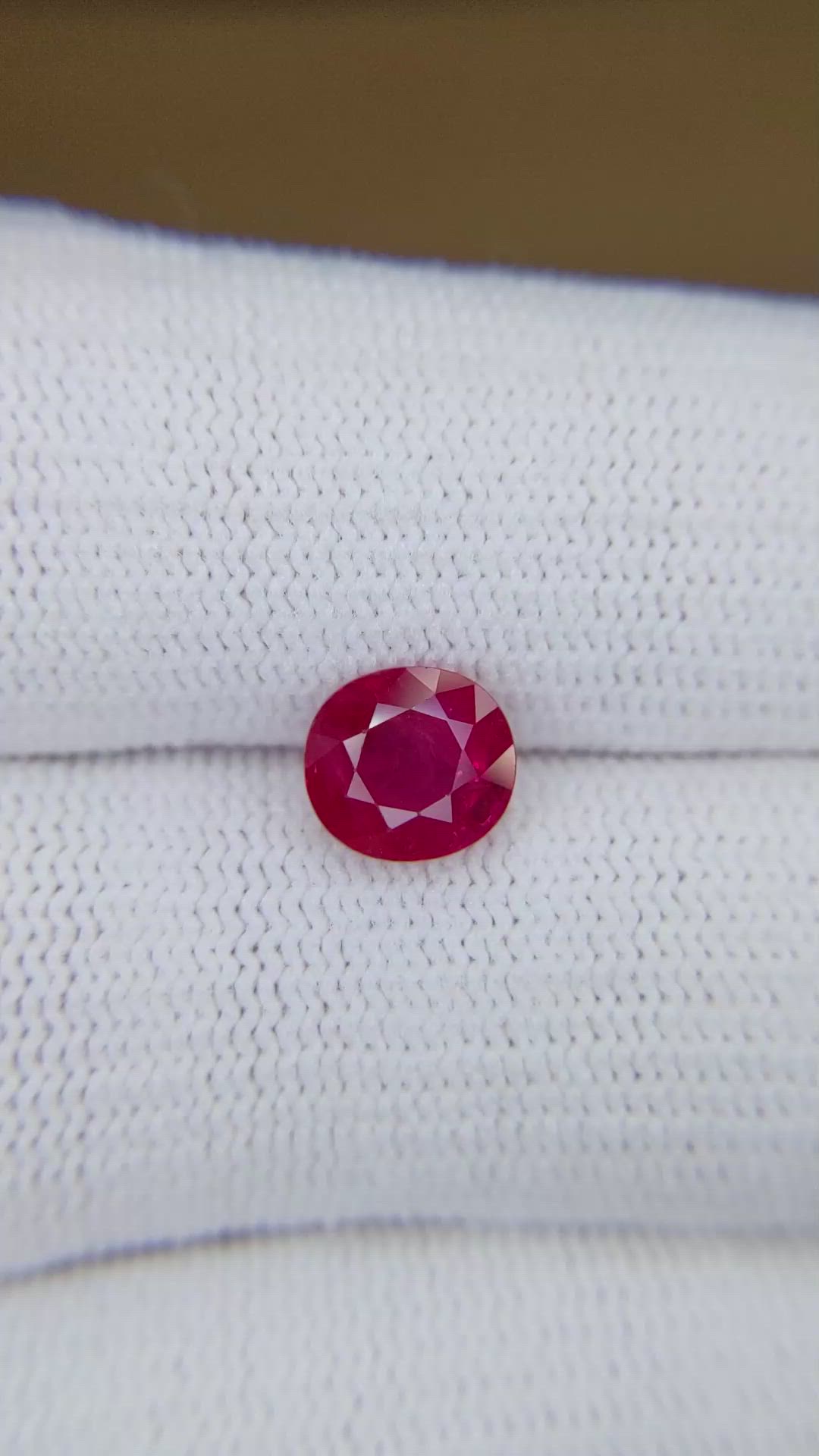 2.02 Ct. Pinkish Red Ruby from Burma (Myanmar) Size Video